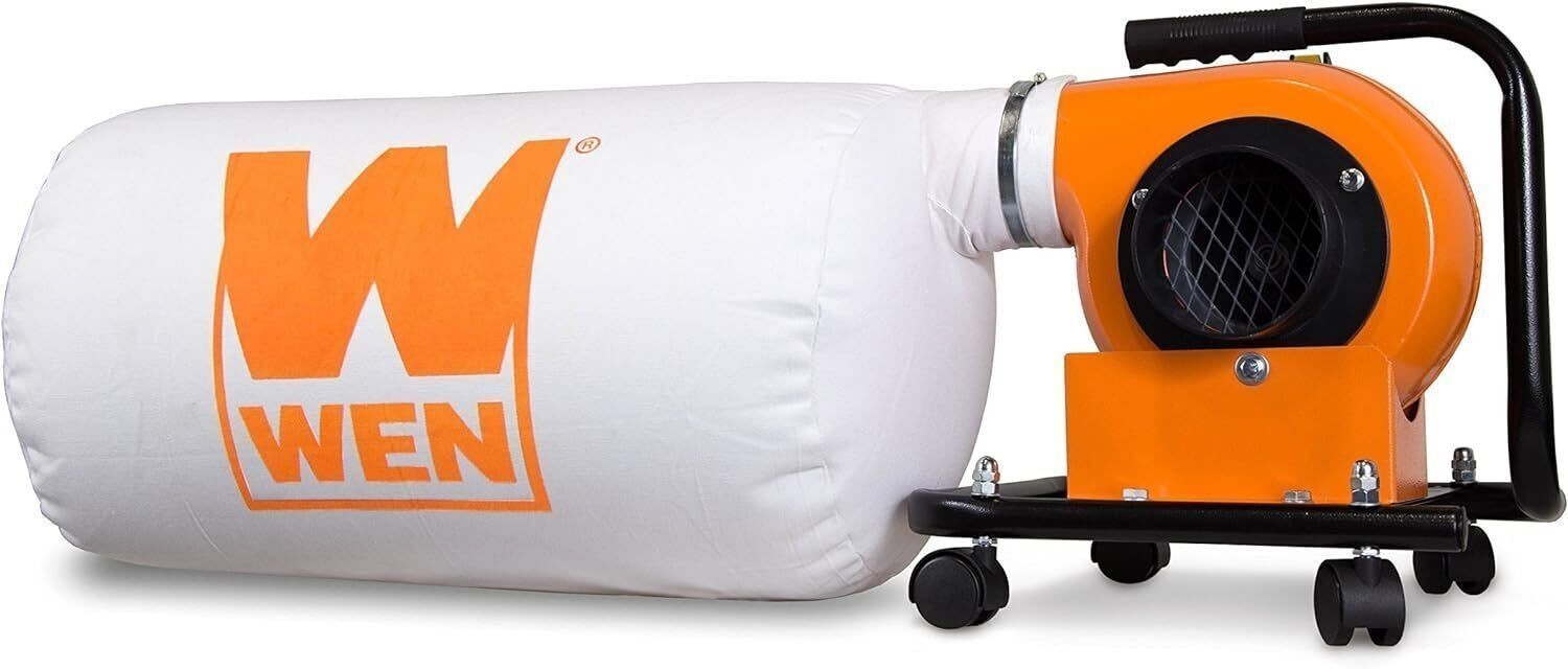 5.7-Amp 660 CFM Rolling Dust Collector W/ 12-Gallon Bag and Optional Wall Mount