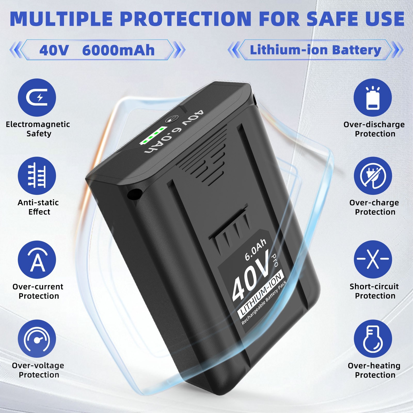 2 PACK For Kobalt 40V MAX 6.0 Ah Extended Run Li-Ion Battery KB540-06 KB440-03