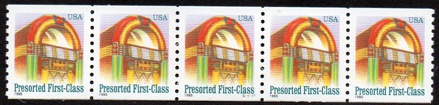 2912 25c Juke Box #S11111 PS5 MNH