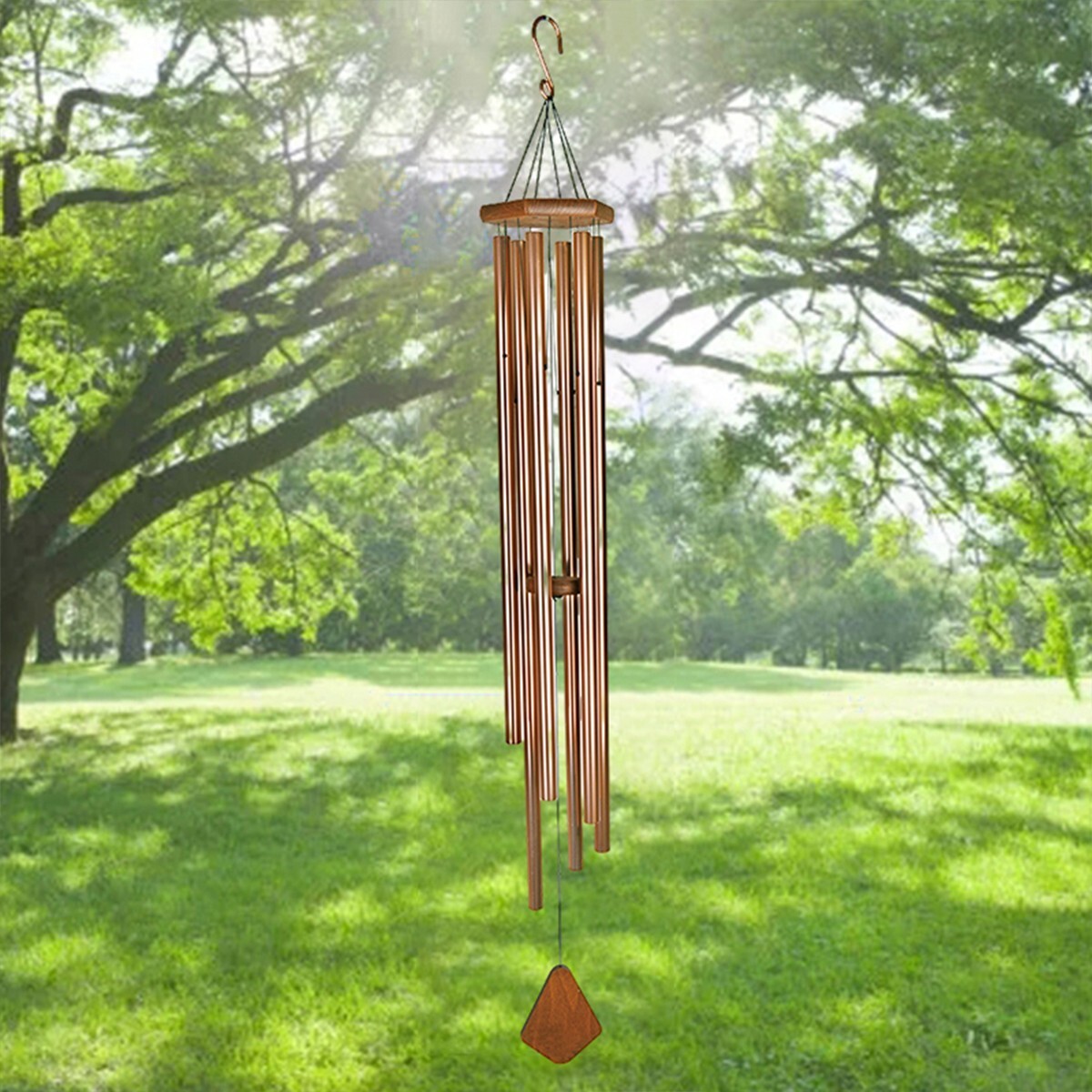 LARGE 56" Long 6 Metal Tube Deep Tone Resonant Bass Sound CHURCH Bell Wind chime