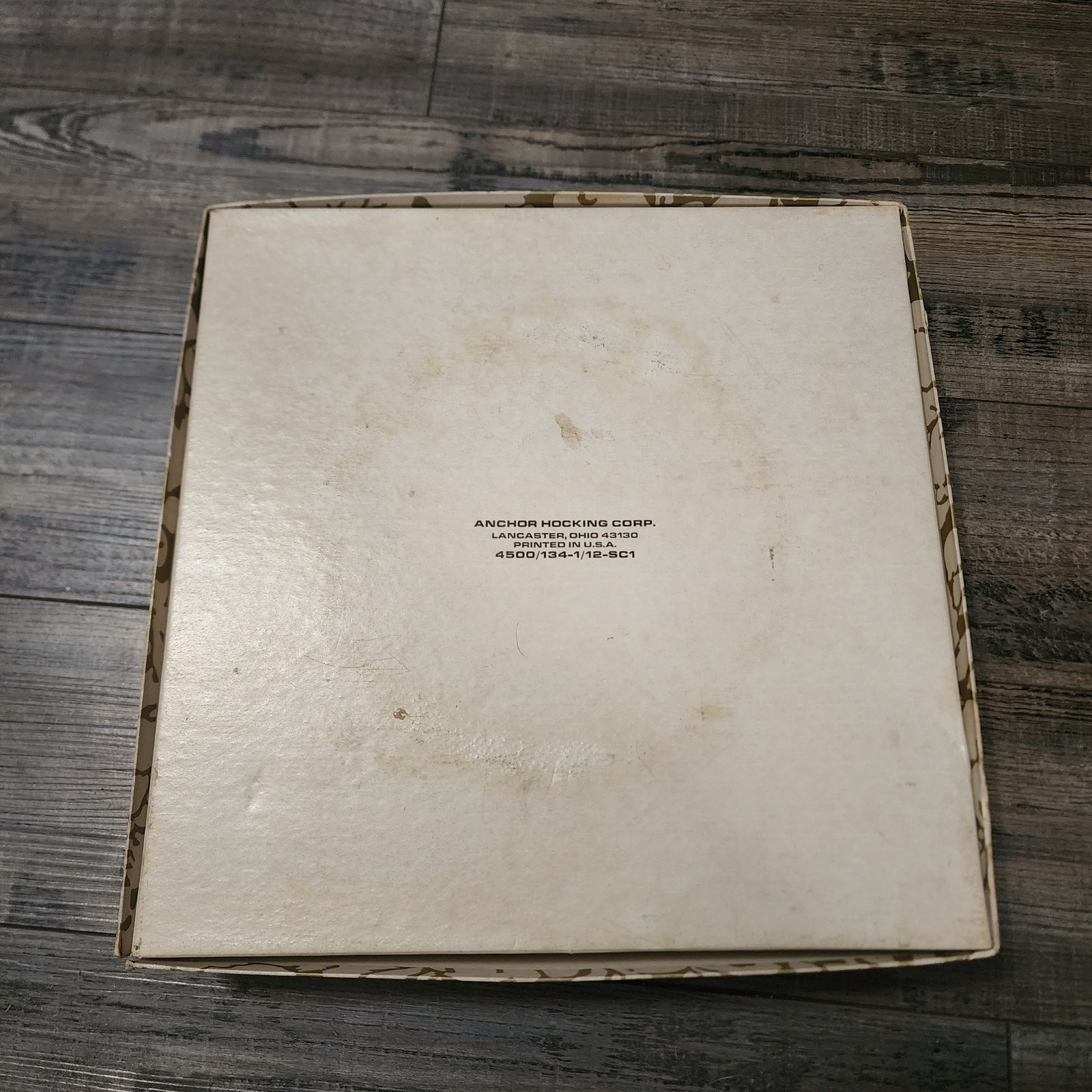 New VTG Wexford Anchor Hocking 2 Tier Glass Tid Bit Tray with Handle in Box W