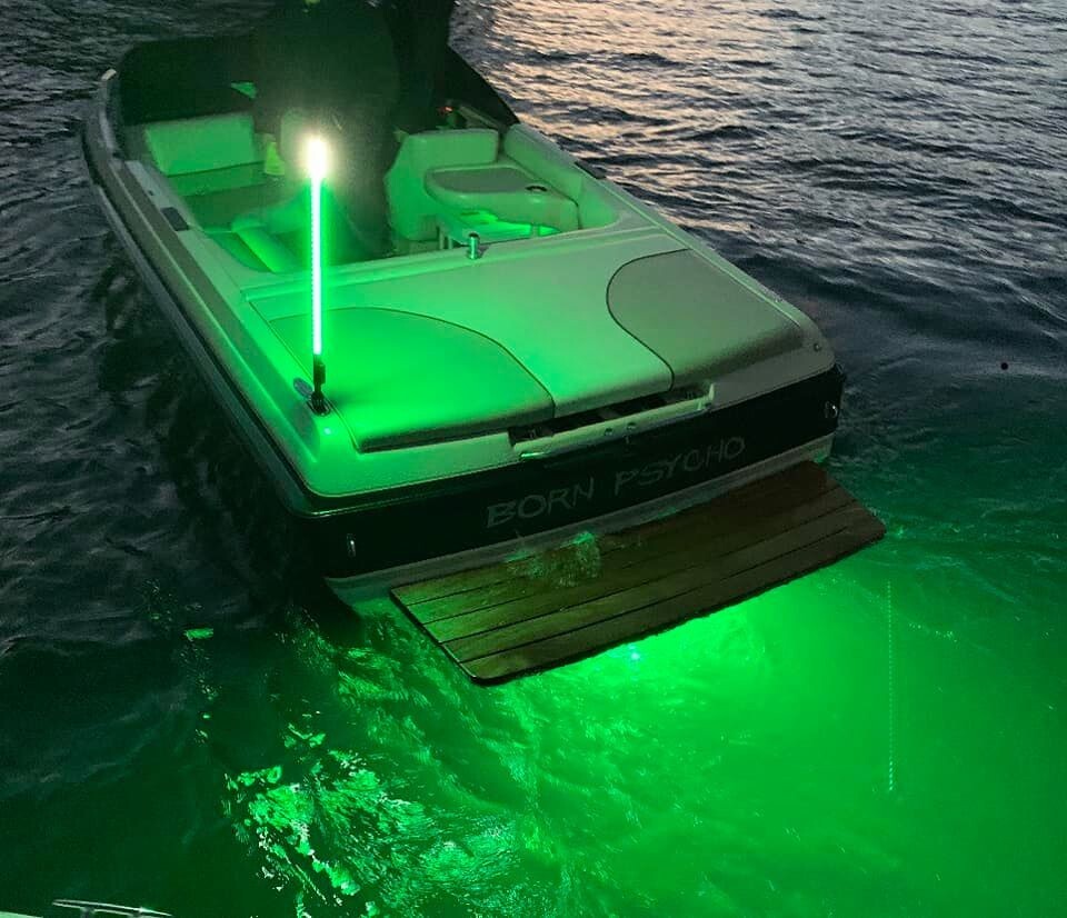 RGB ANY COLOR V2 TRANSOM MOUNTED 8000 LUMENS UNDERWATER BOAT LED LIGHT DIABLO