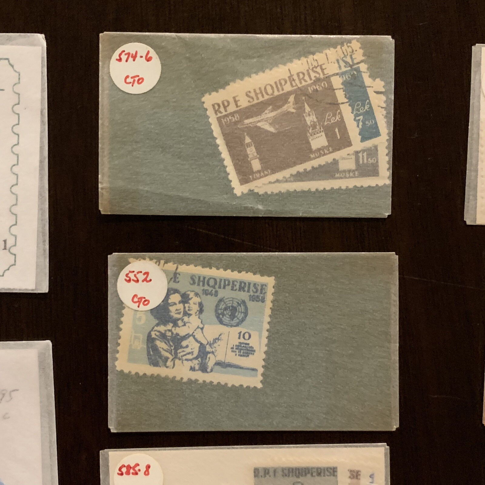 ALBANIA LOT OF STAMPS IN GLASSINES MINT, USED, CTO, SHORT SETS AND MORE