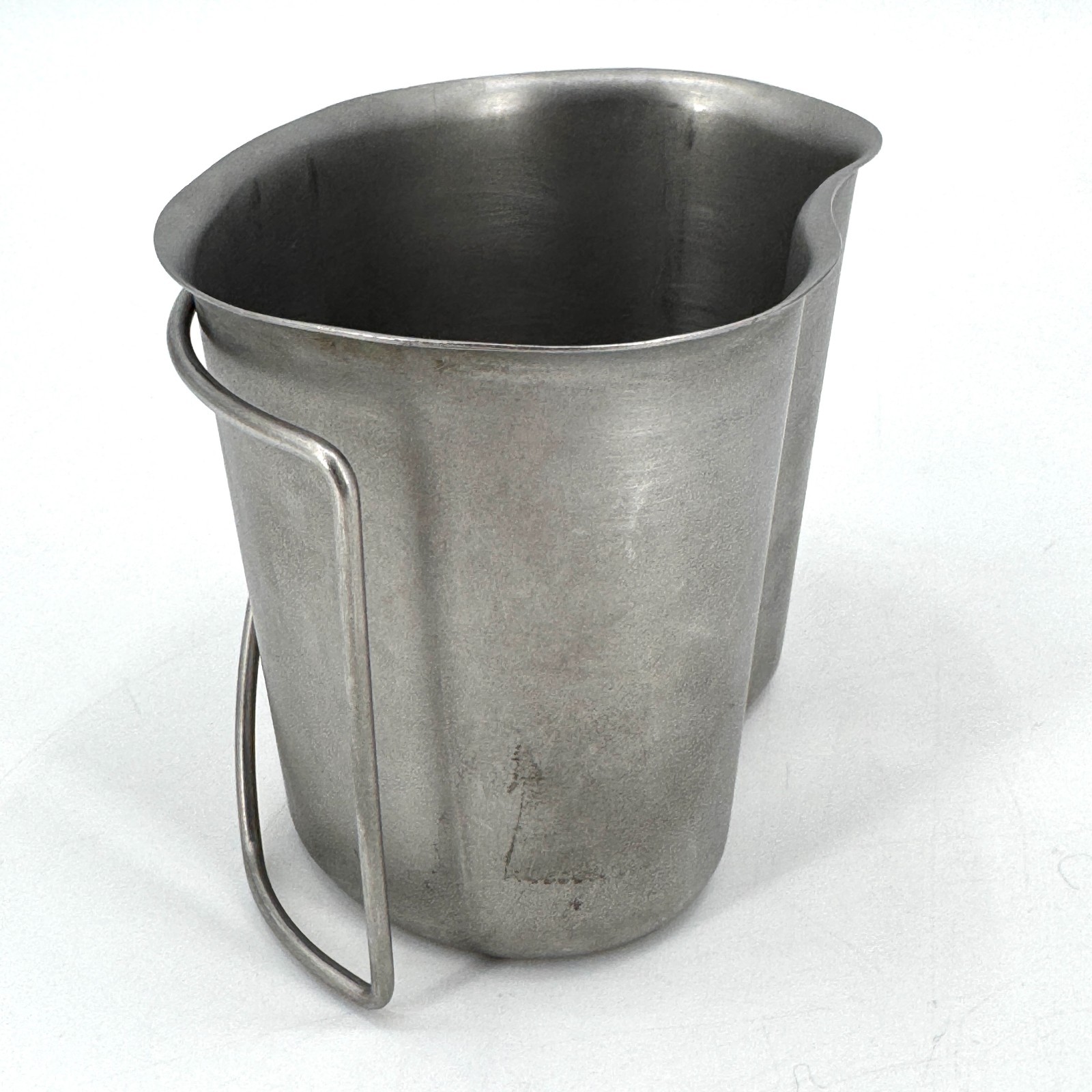 USGI US Military Issue 1 Quart Stainless Steel Metal Canteen Cup Folding Handle