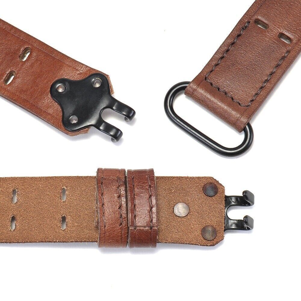 M1907 LEATHER RIFLE SLING Dated 1943 M1 GARAND SPRINGFIELD Drum Dyed Leather