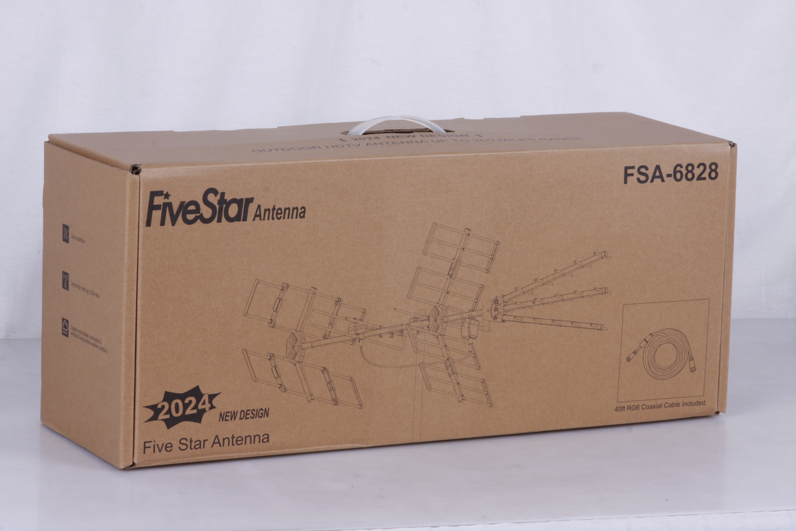 Yagi Outdoor Antenna 24 Elements 2024 Long Range 4K ATSC 3 UHF VHF Best Signal