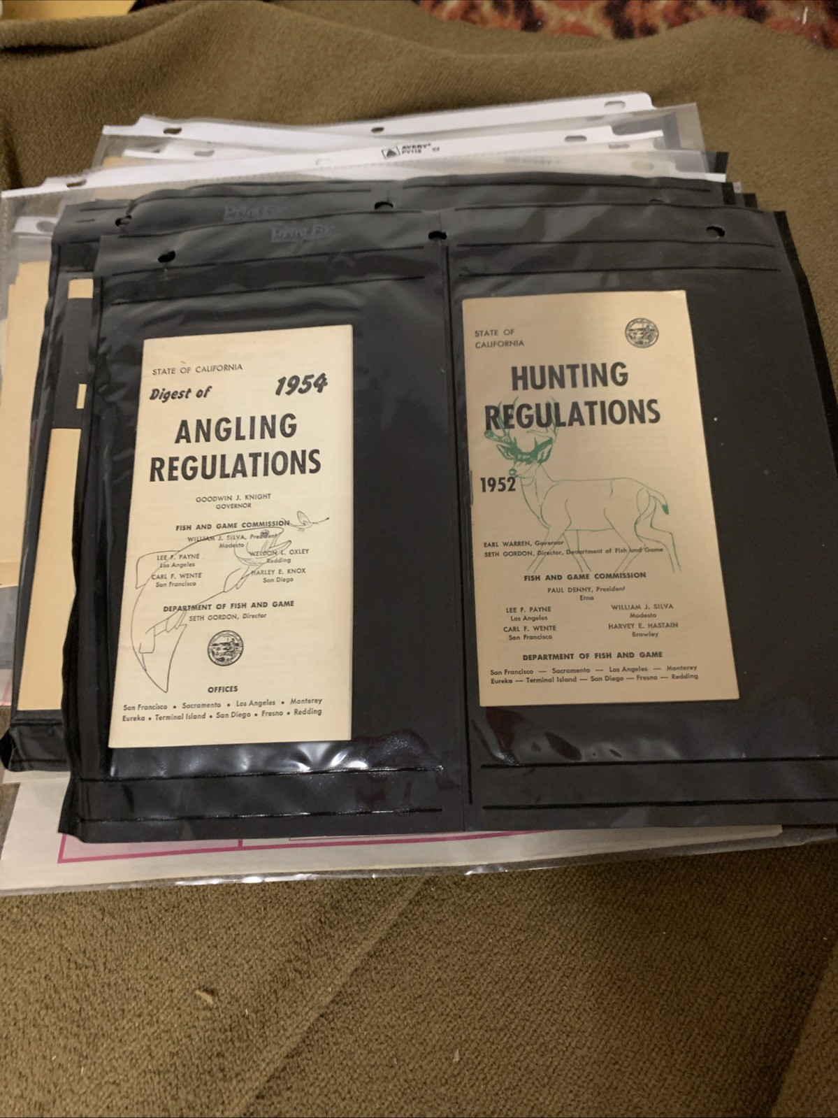 Lot Of 29 California Regulations Pamphlets 1952 1994 Vintage Hunting Fishing