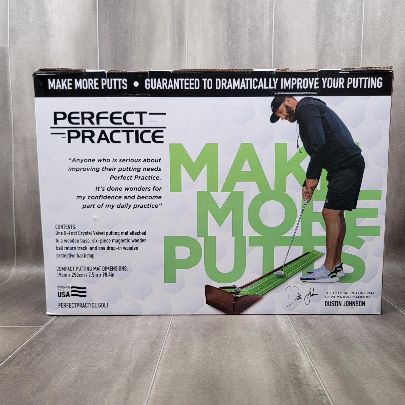 Perfect Practice Golf Putting Mat Compact Edition 8ft