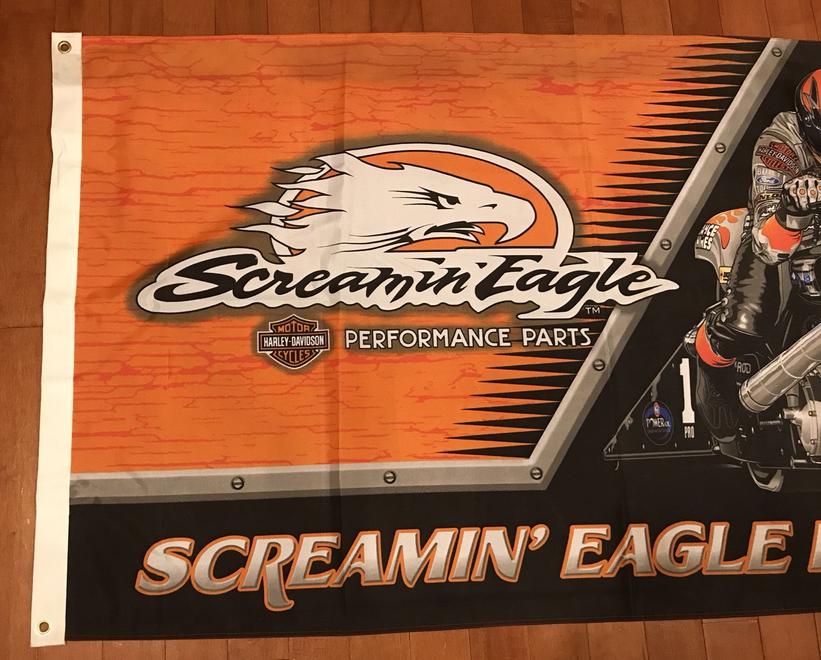 Harley Davidson Screamin’ Eagle Racing Wall Hanging Dealer Banner 3’x5’ Huge