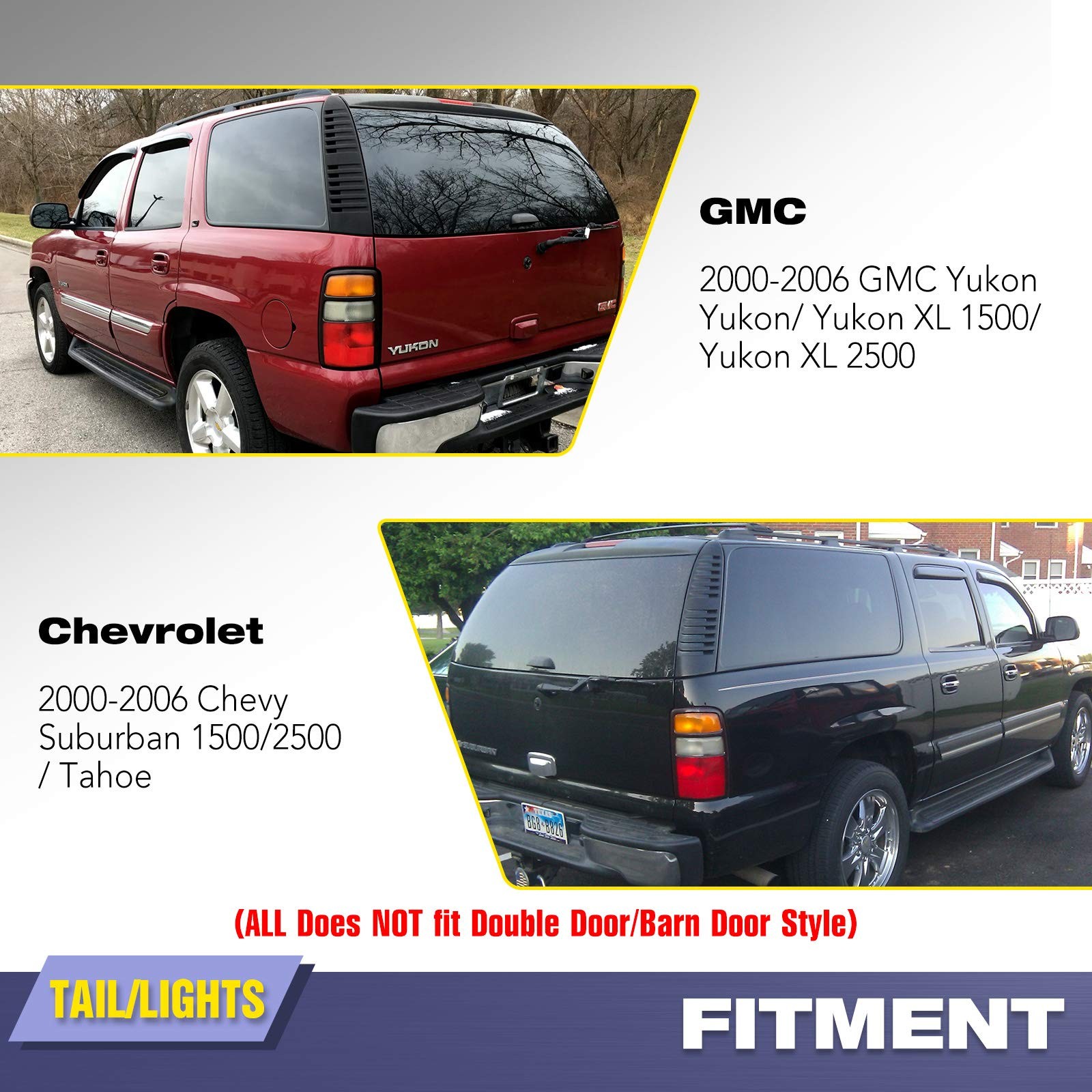 Tail Lights fit for 2000-2006 Chevy Tahoe/Suburban 1500 2500/ GMC Yukon
