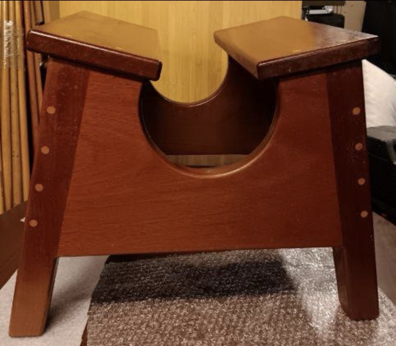 Mahogany bathing stool