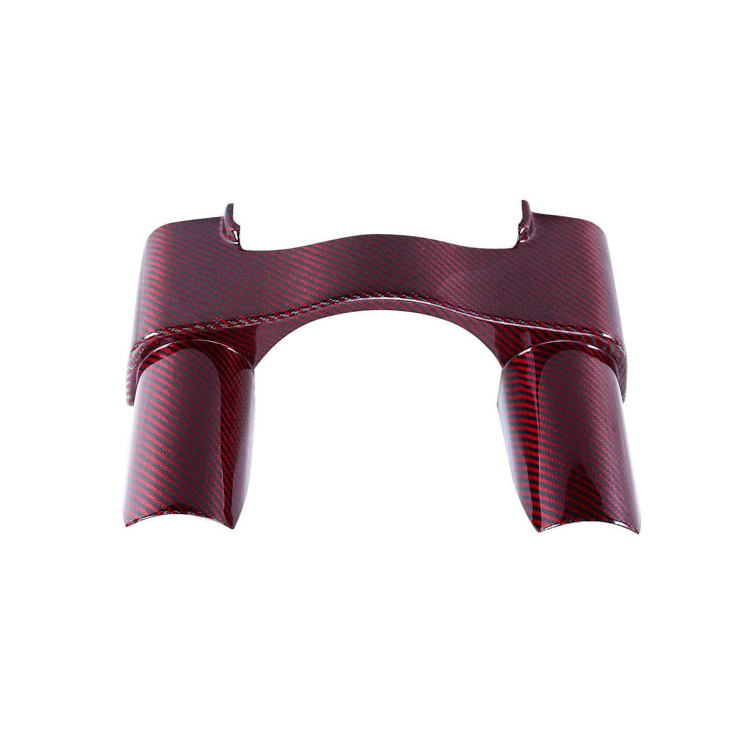 Red Carbon Fiber Upper Front Fork Slider Tube Cover for Harley 14-25 Touring FLH