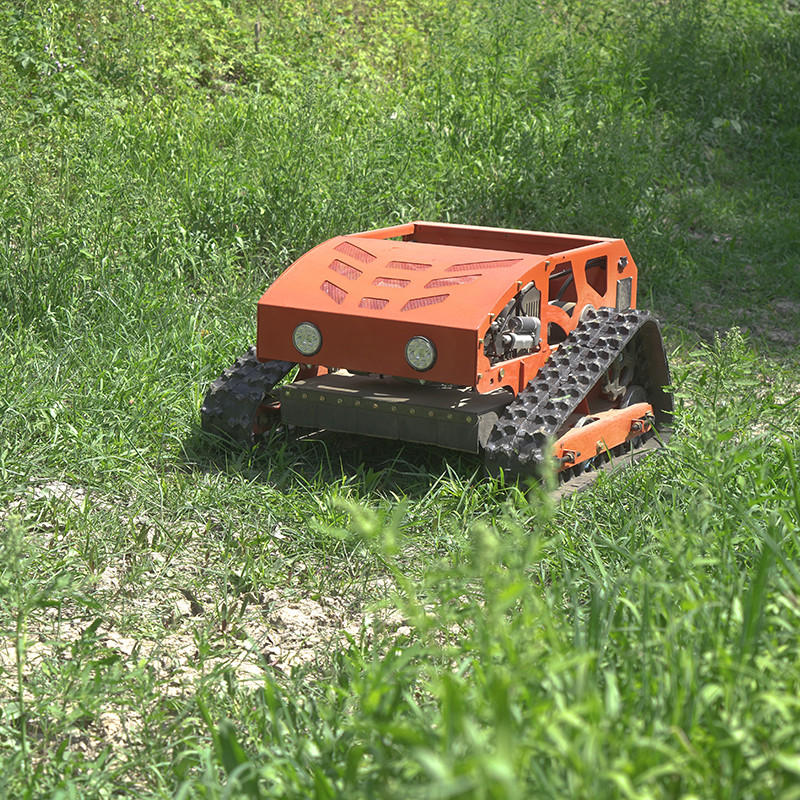 Robot lawn mower sale！Automatic remote control lawn mower Adjustable height 9HP