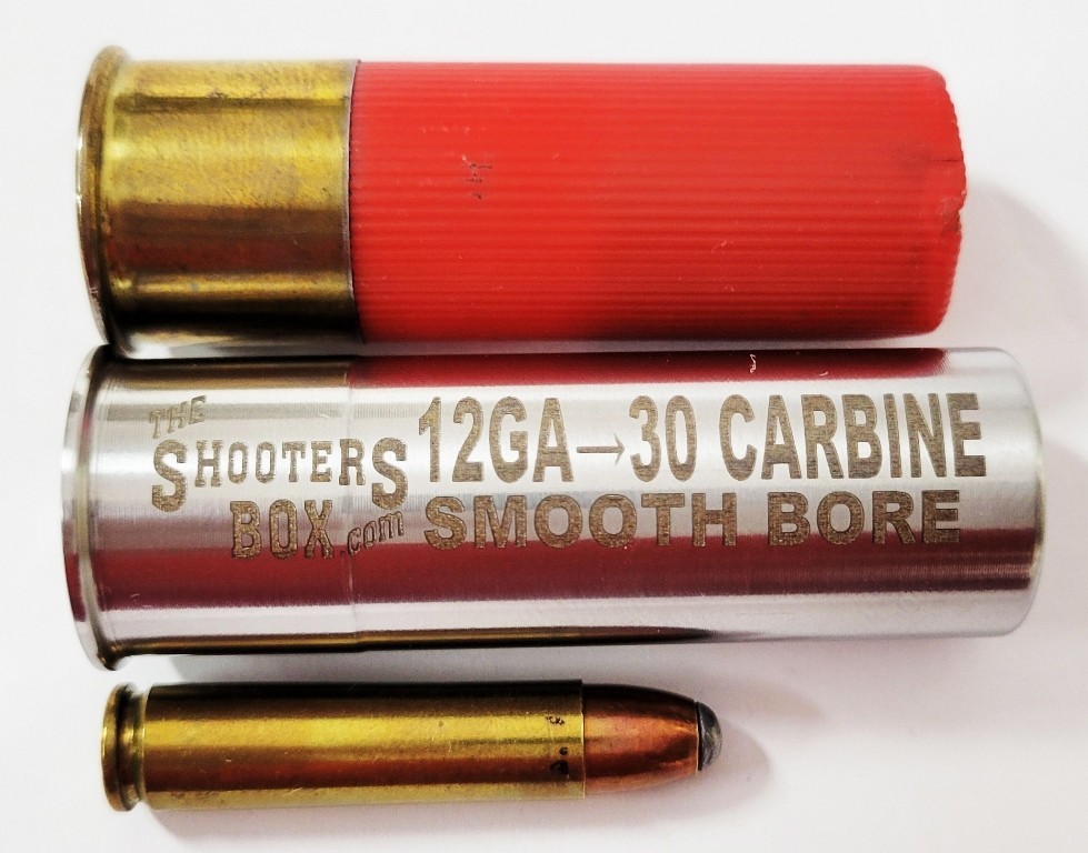 12GA to 30 CARBINE Shotgun Adapter - Chamber Reducer - Stainless - Free Case !!!