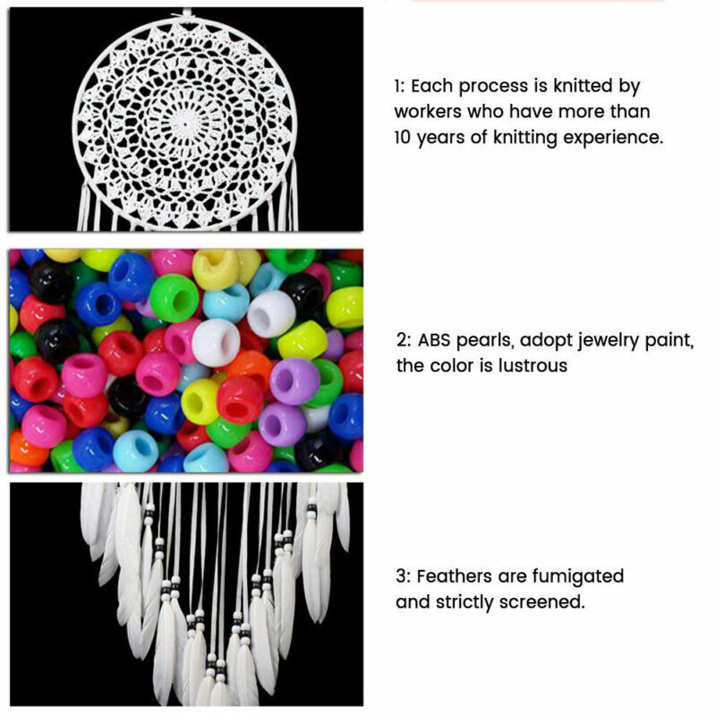 DIY Large Handmade Dream Catcher Feathers Hanging Dreamcatcher Wall Decor Home