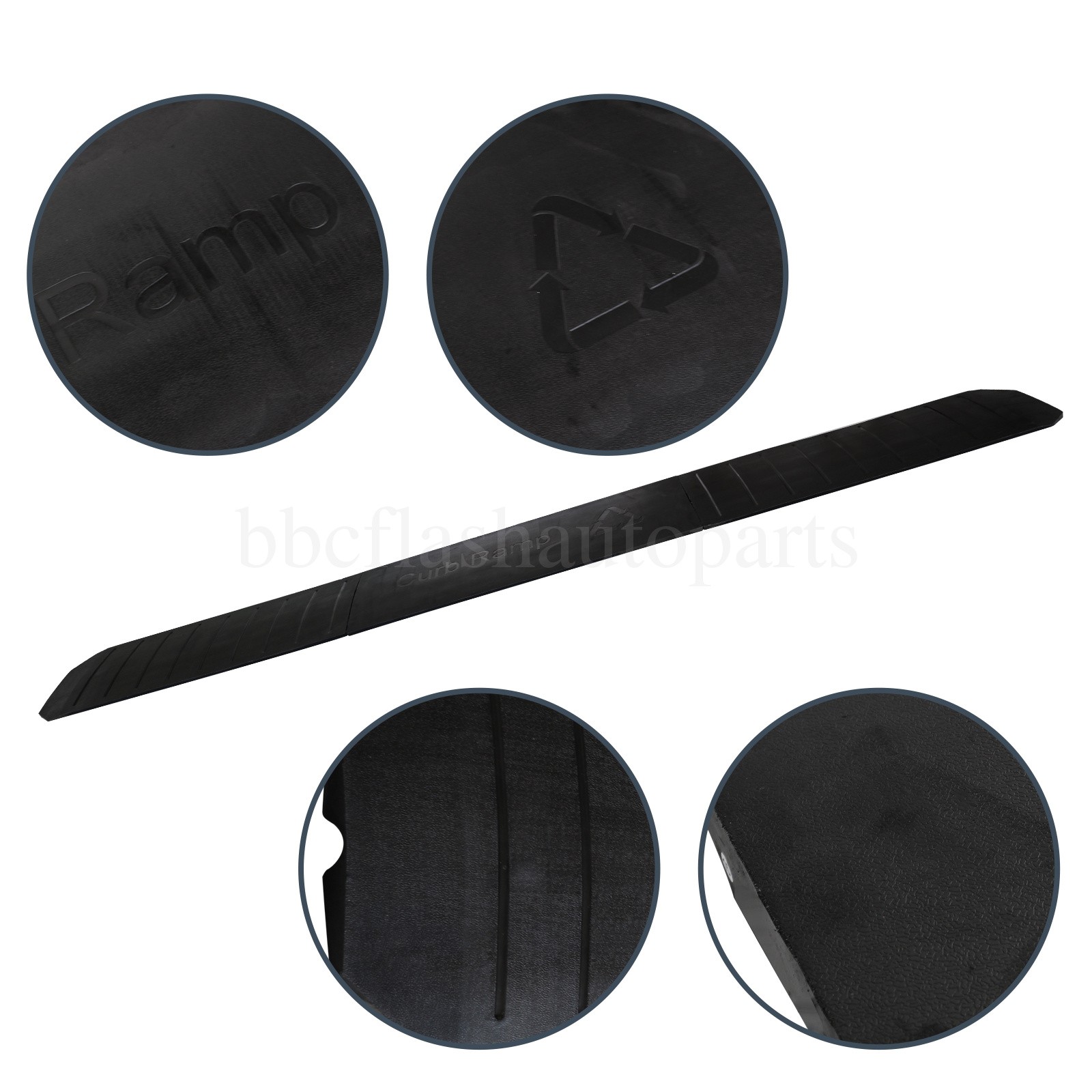 3 Pcs Expandable Driveway Curb Ramps Rubber Threshold for Car Truck SUV