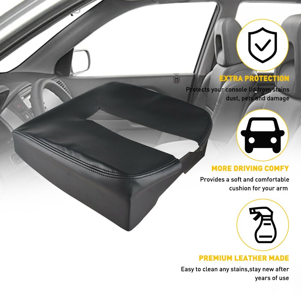 Leather Lid Console Armrest Fit 07-14 Cover For Tahoe Suburban Yukon Silverado