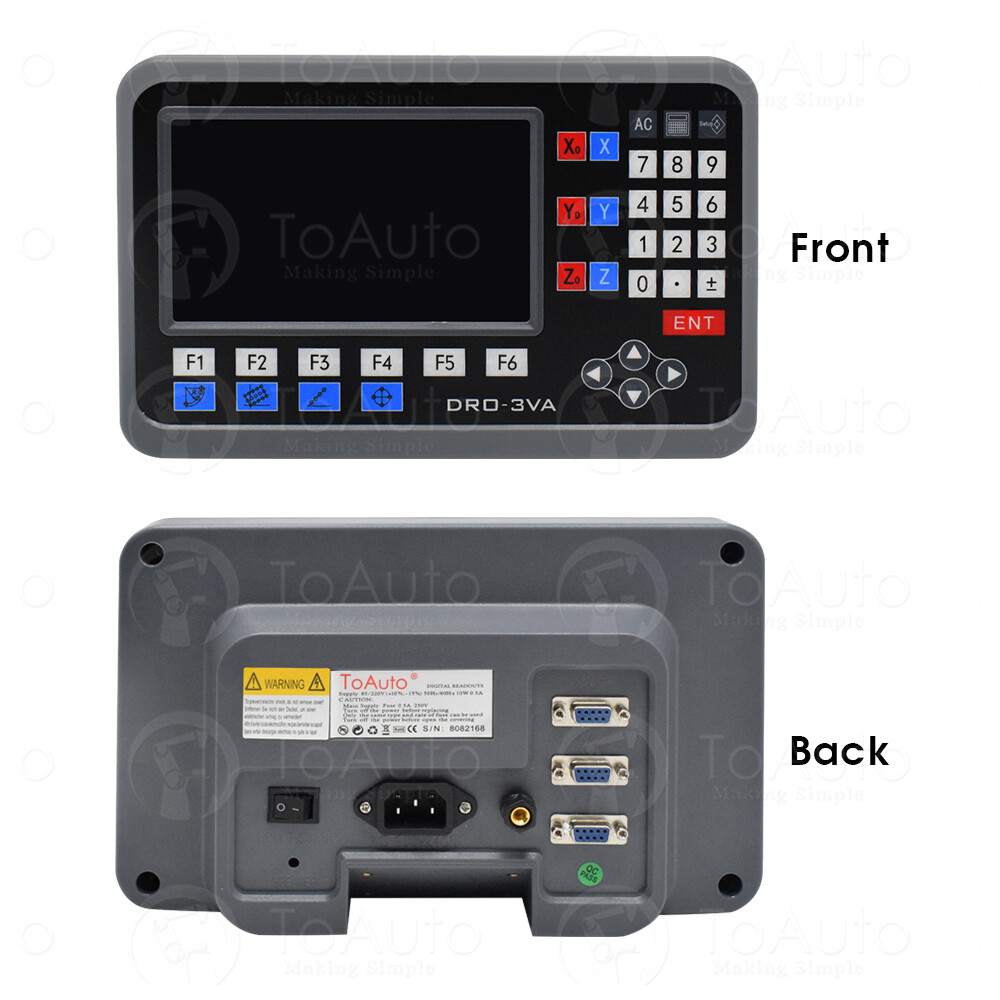 2Axis/3Axis LCD DRO Display Digital Readout+Linear Scale Sensor Encoder CNC Mill
