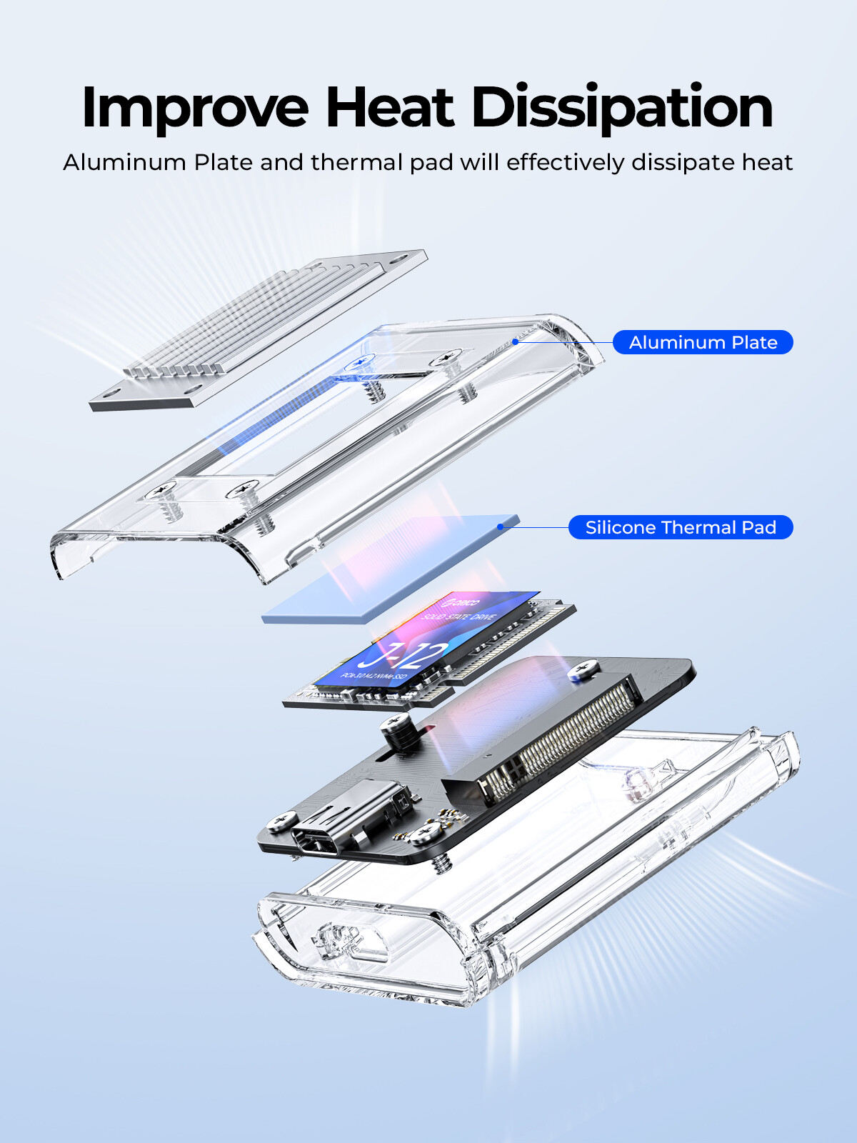 ORICO 2230 M.2 NVMe SSD Enclosure 10Gbps M.2 to USB-C Adapter M.2 Reader ProRes