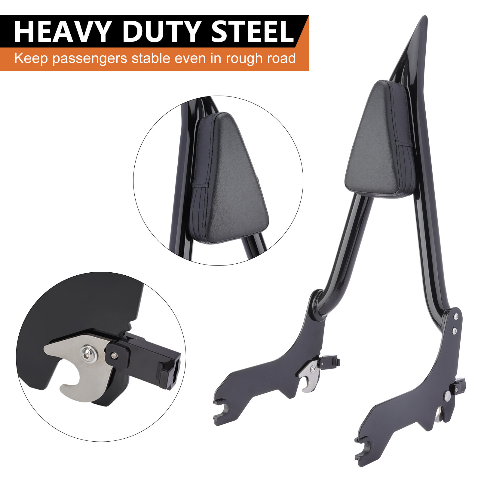 25'' Passenger Backrest Sissy Bar For Harley Softail Street Bob FXBB FXBBS 18-25