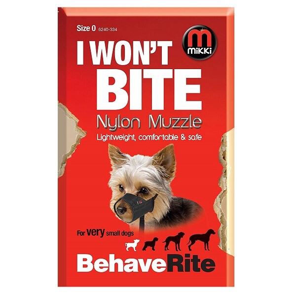 Mikki Muzzle for Dogs XS-XL Size 0-10 Soft Nylon Bite Protection Dog Training