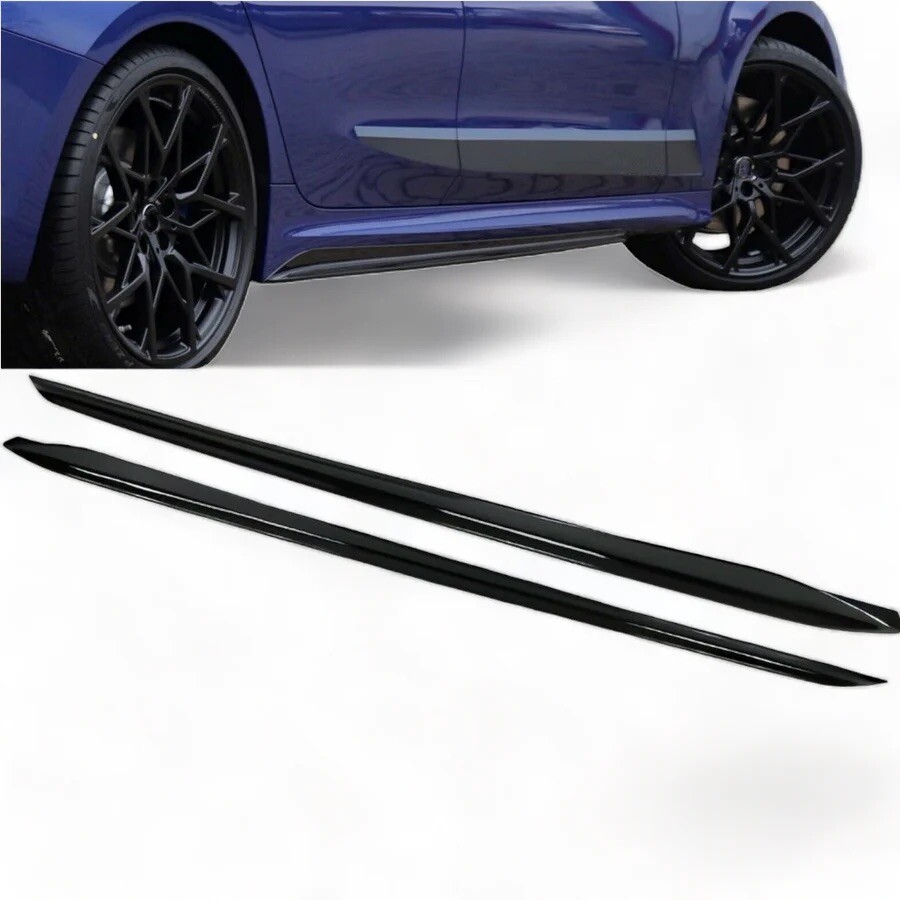 BMW 3 SERIES G20 SIDE SKIRT EXTENSIONS LIP BLADE M PERFORMANCE STYLE GLOSS BLACK