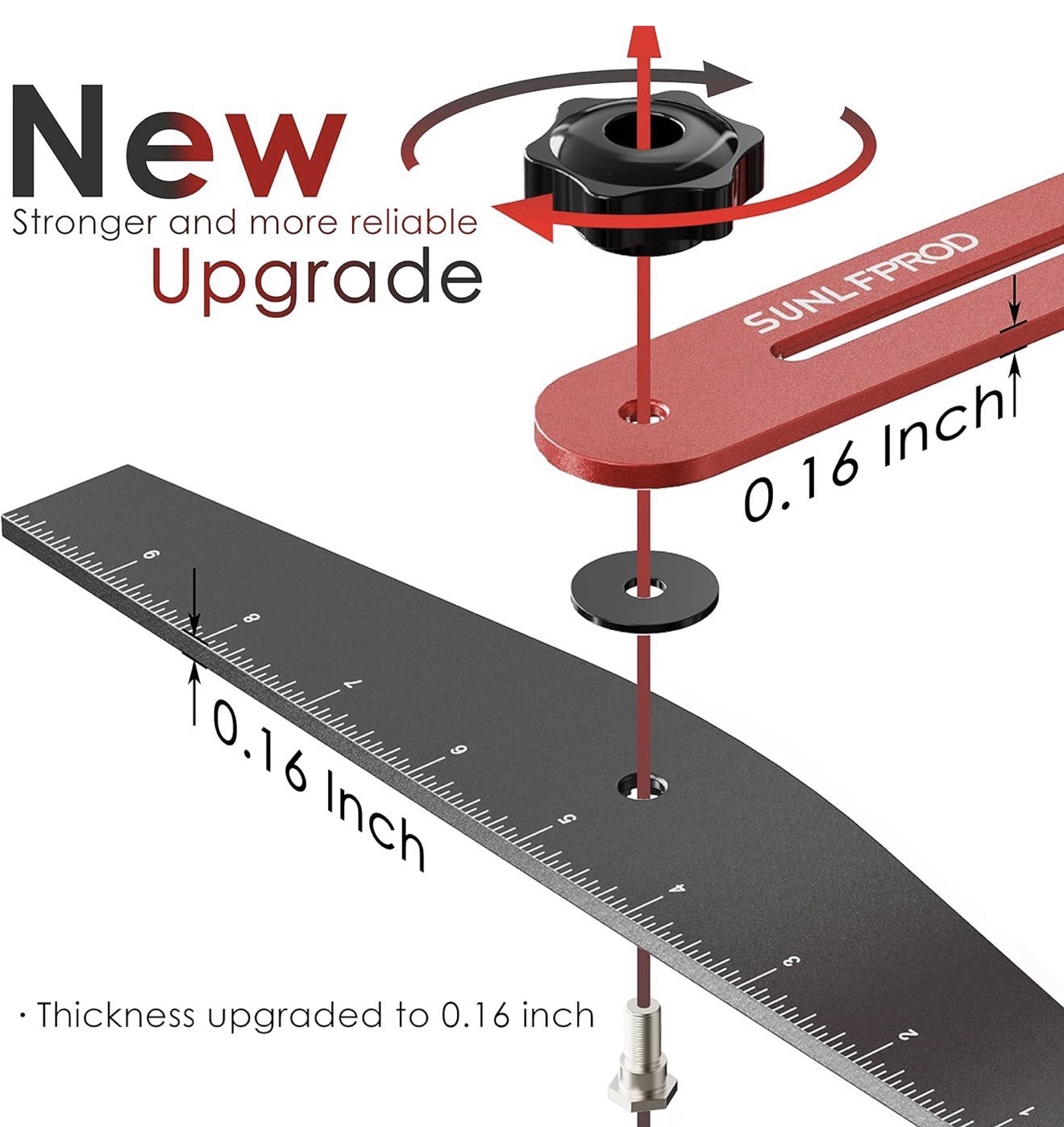 SUNLFPROD Stair Tread Template Tool 60” Aluminum Gauge w/ Case No Box