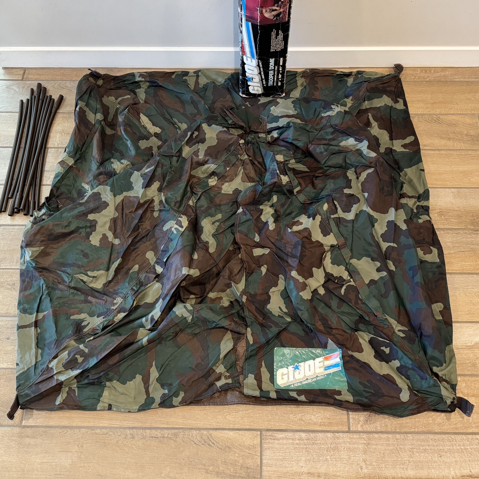1986 ERO Hasbro G.I. Joe “Trooper Dome” Camo Play Tent - Incomplete! Read Descri
