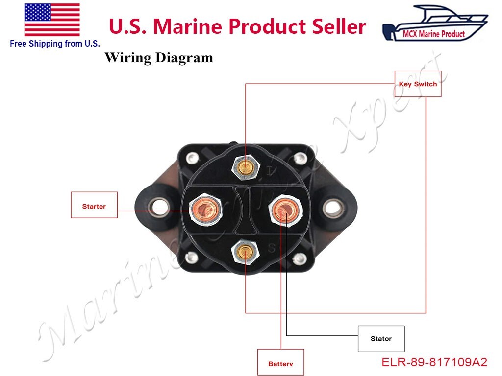 Starter Solenoid Relay for Mercury Outboard 115 125 135 150 175 200 225 250 HP