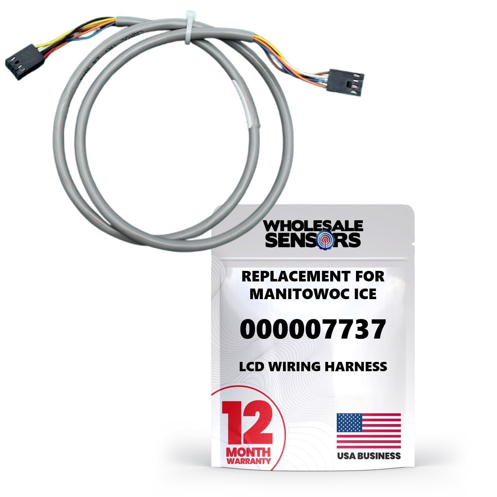 Replacement for Manitowoc Ice 000007737 Wire Harness LCD 30" Made in The USA