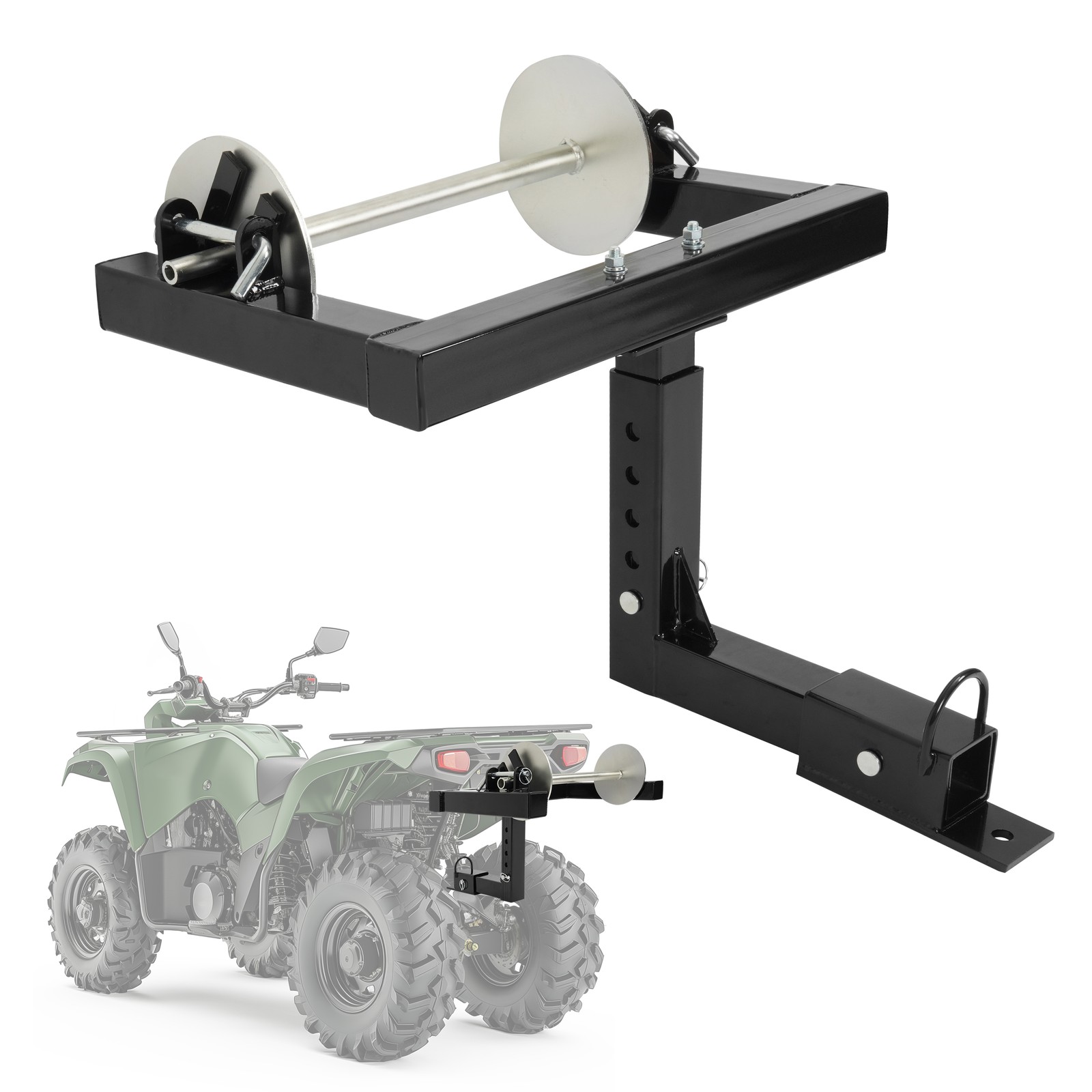 Barbed Wire Unroller Bolt-On ATV Adaptor with 2" Receiver Hitch For Fencing