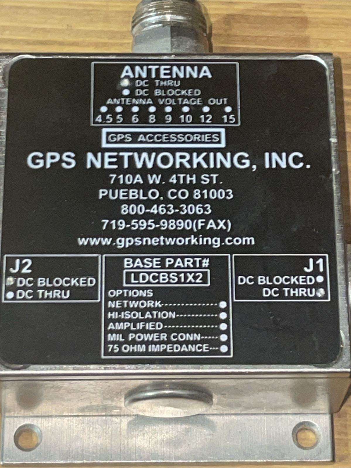 GPS LDCBS1X2 & LA20 Networking La20 Power Supply And Gps Antenna With Adapters