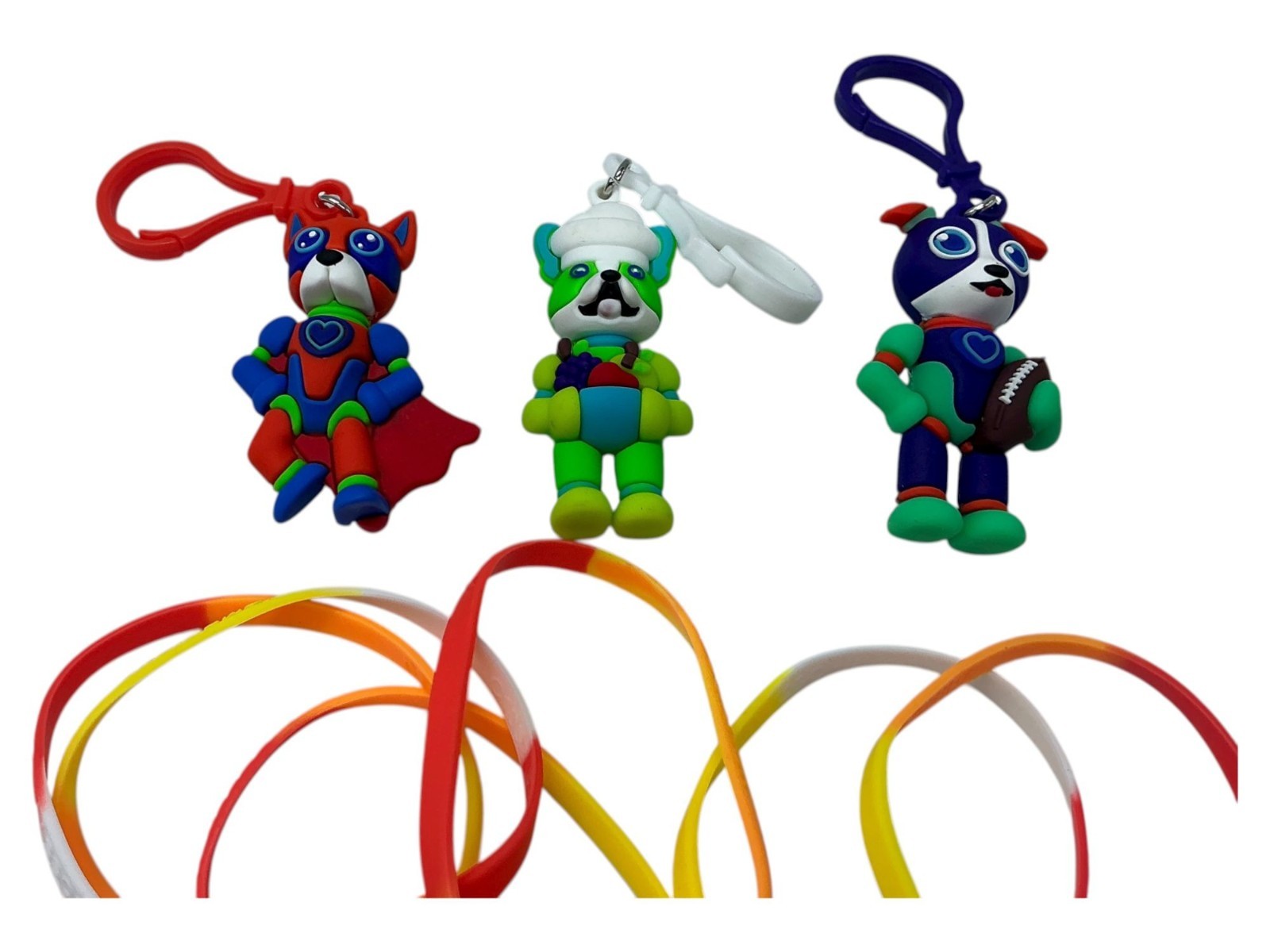 Lot Of 6 American Heart Association Keychains Rescue Beet Turbo & 6x Wristbands