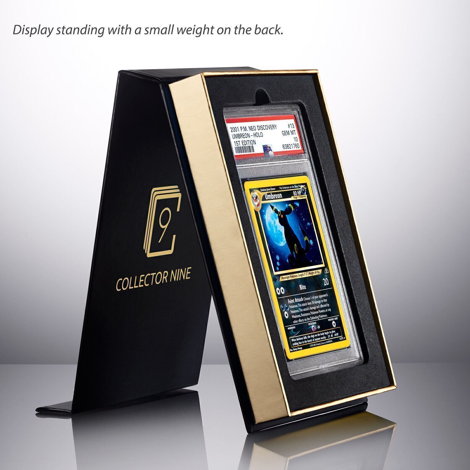 PSA-BGS-CGC Display Gift Case Gold/Blue | Graded Card Storage Box Holder | Nine