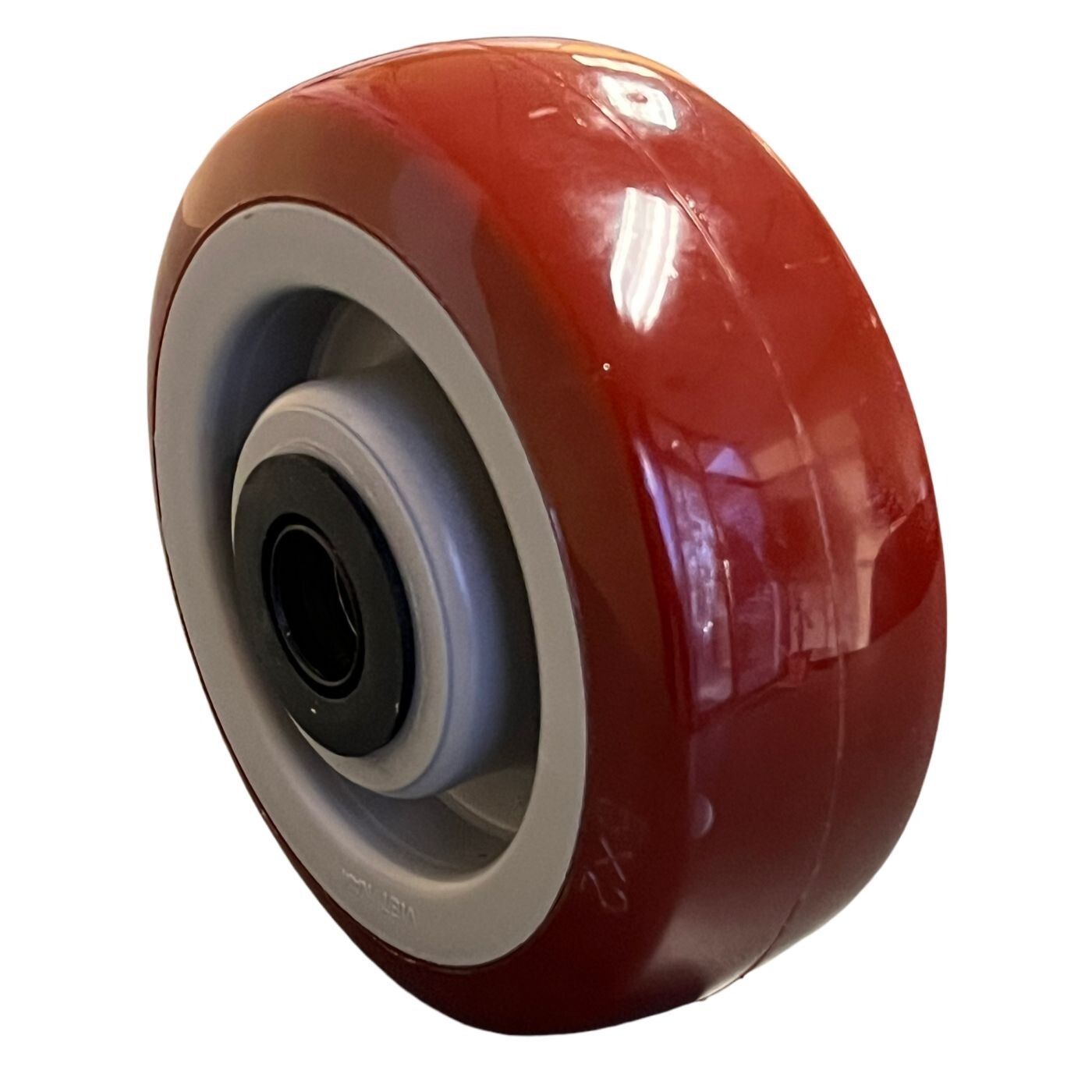 5” x 2” Burgundy Polyurethane on Plastic Core 4 Wheels