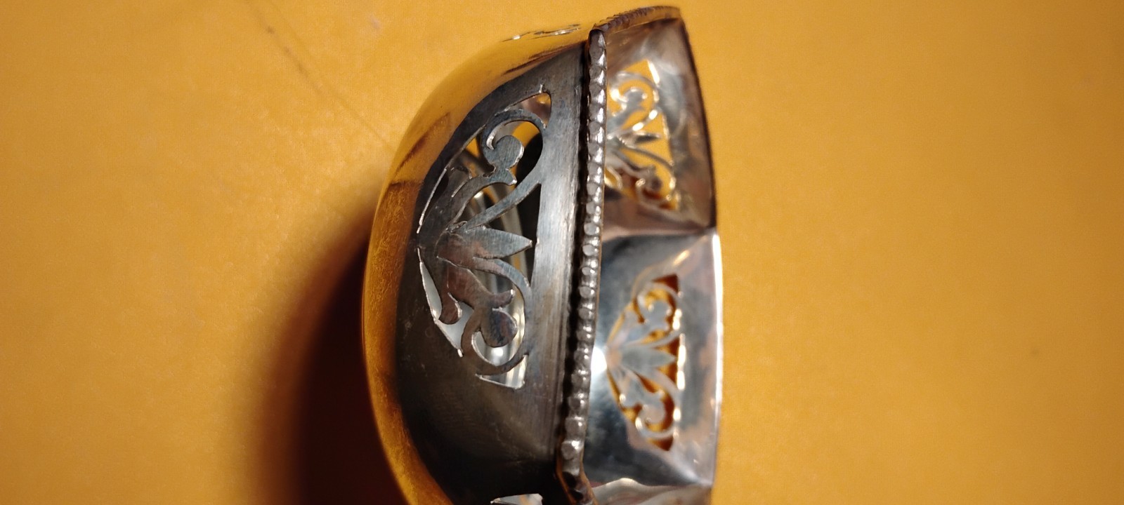 GORGEOUS EAST INDIAN 850 SILVER BOWL PRETTY PIERCED DESIGNS 66gms 4" W x 1.75"H