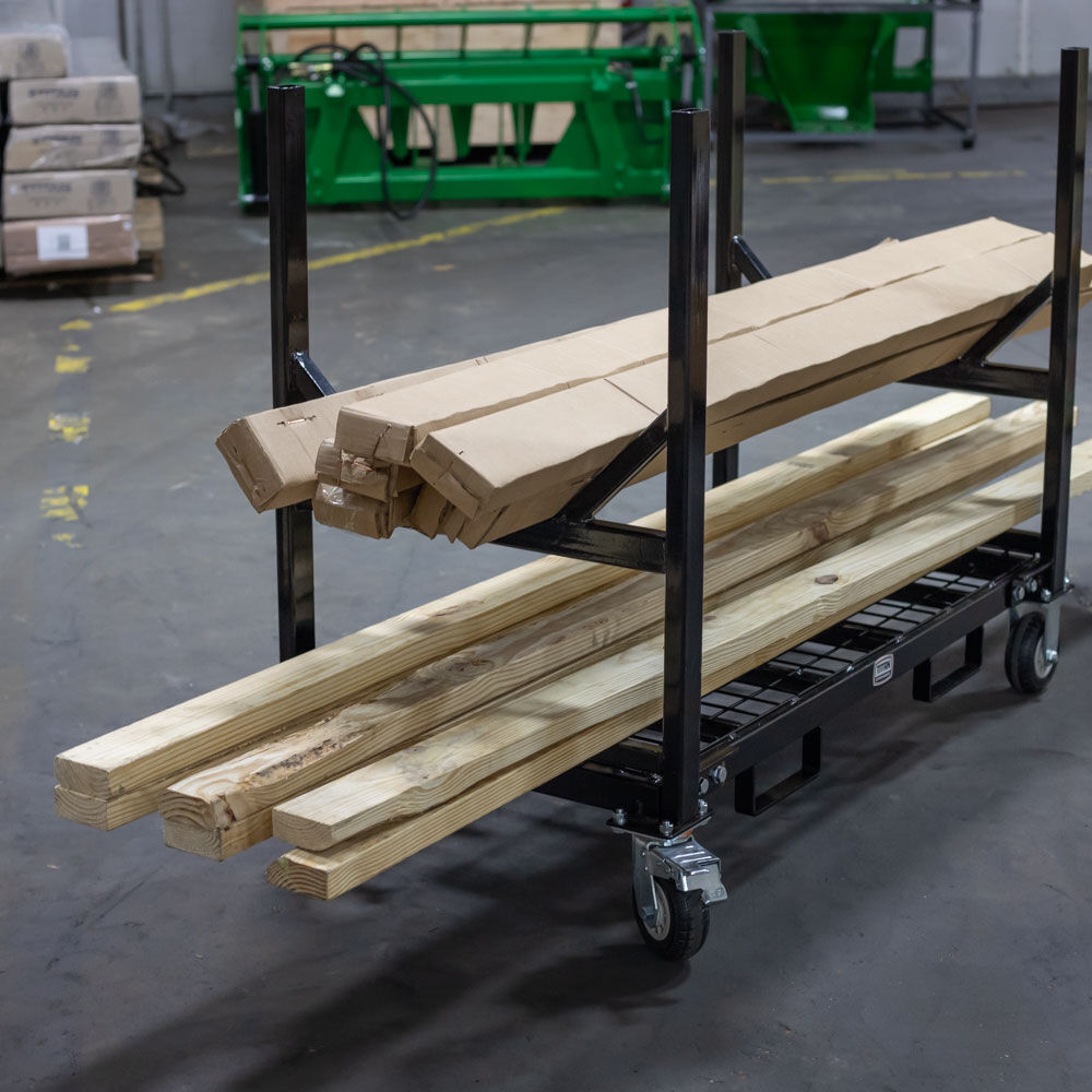 Titan Attachments Mobile Industrial Bar Cradle Cart, Heavy-Duty Rolling Platform