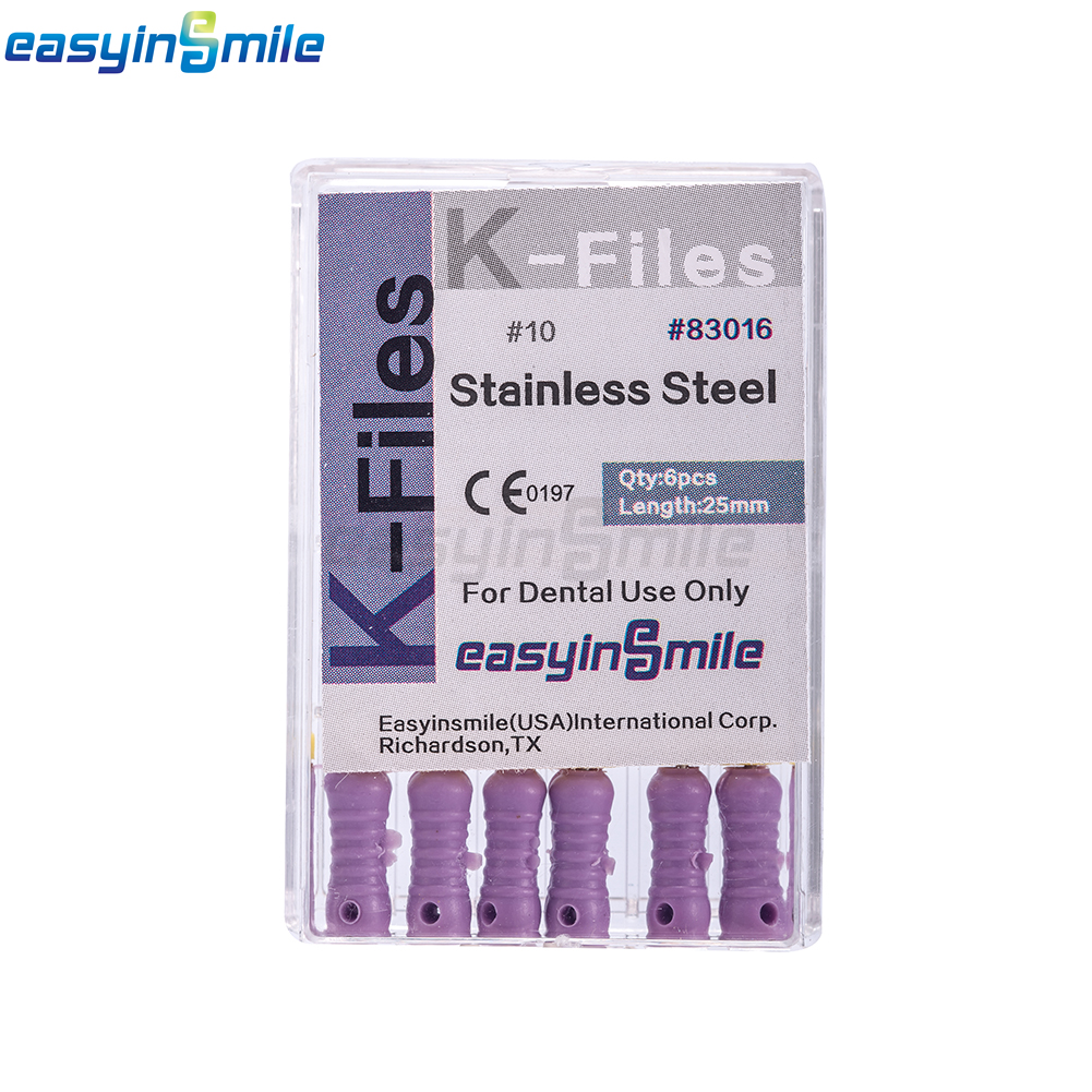 Endodontic Hand files Endo Root canal K files Dental Stainless Steel#6/8/10 25MM