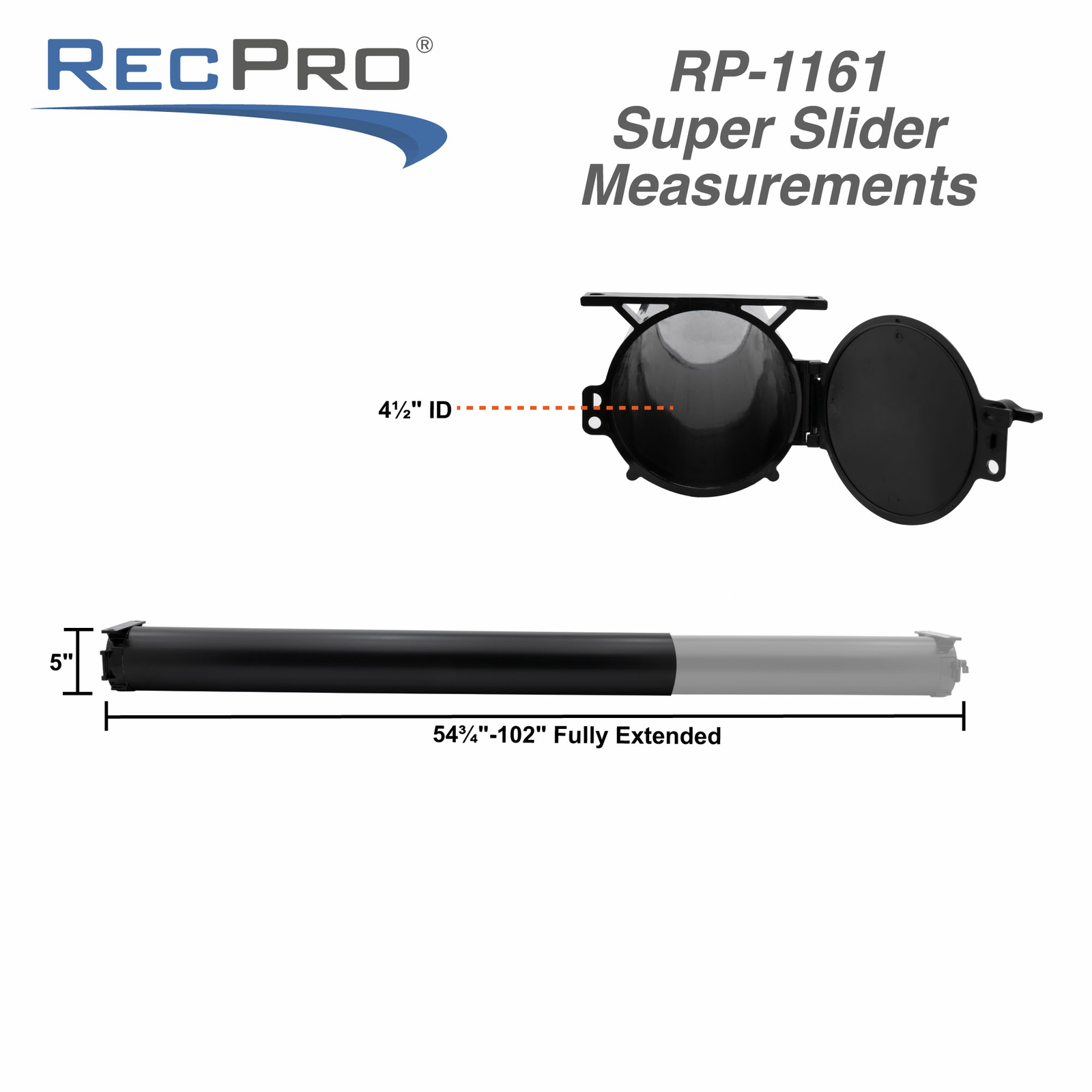 RecPro RV Extendable Waste Water Hose Carrier Sewage Super Slider Storage Tube