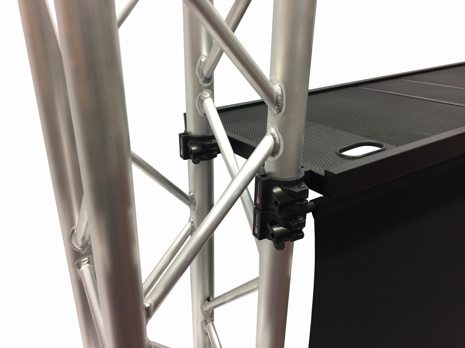 DJ Event Facade White/Black Scrims Aluminum Truss Booth 6.56' Arch truss System