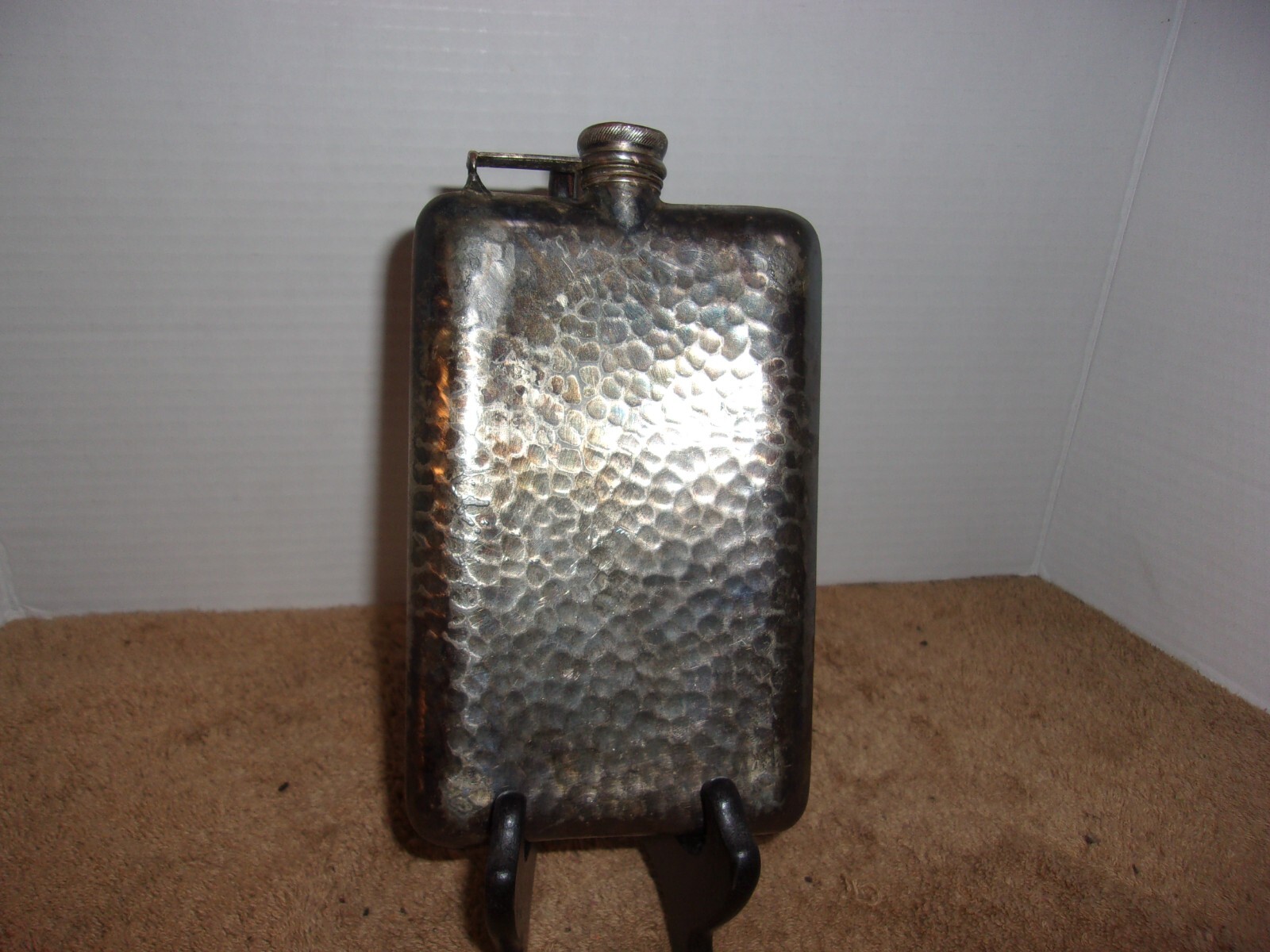 Apollo Silver Co. Hammered Hip Flask early 1900s