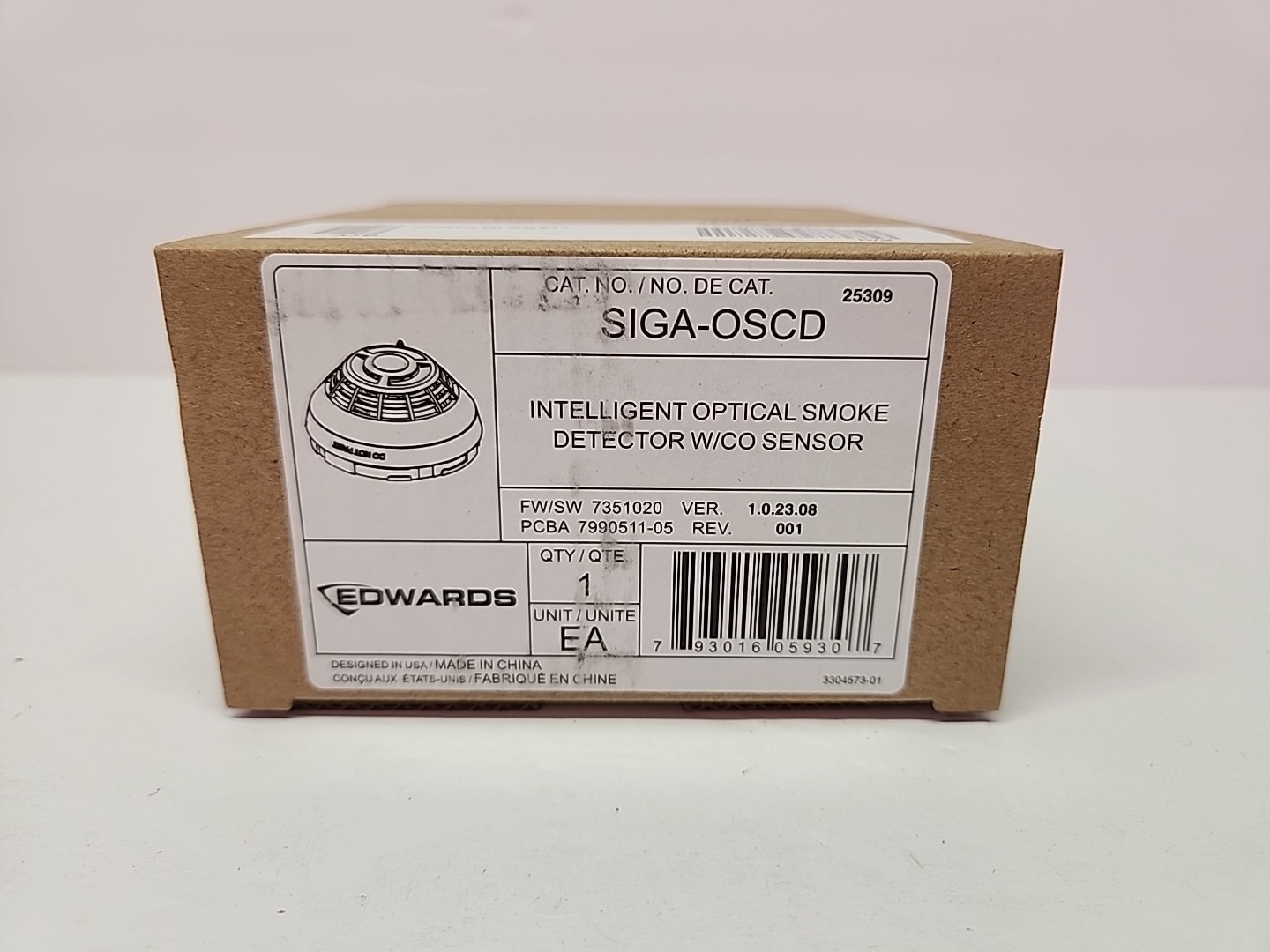 Edwards EST SIGA-OSCD Optical Smoke Detector With CO Sensor - New Unopened
