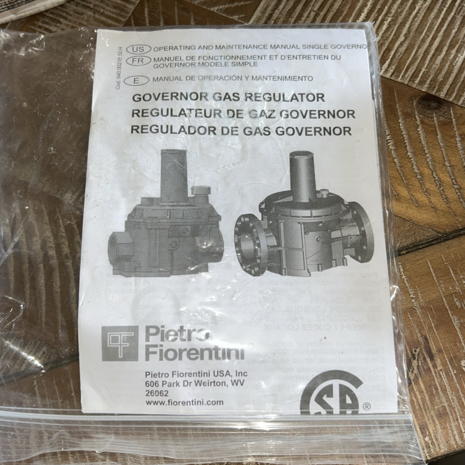 Pietro Fiorentini Type 31151 gas pressure governor