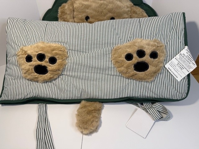 New-Pottery Barn Kids Striped Shaggy Head Critter Sleeping Bag