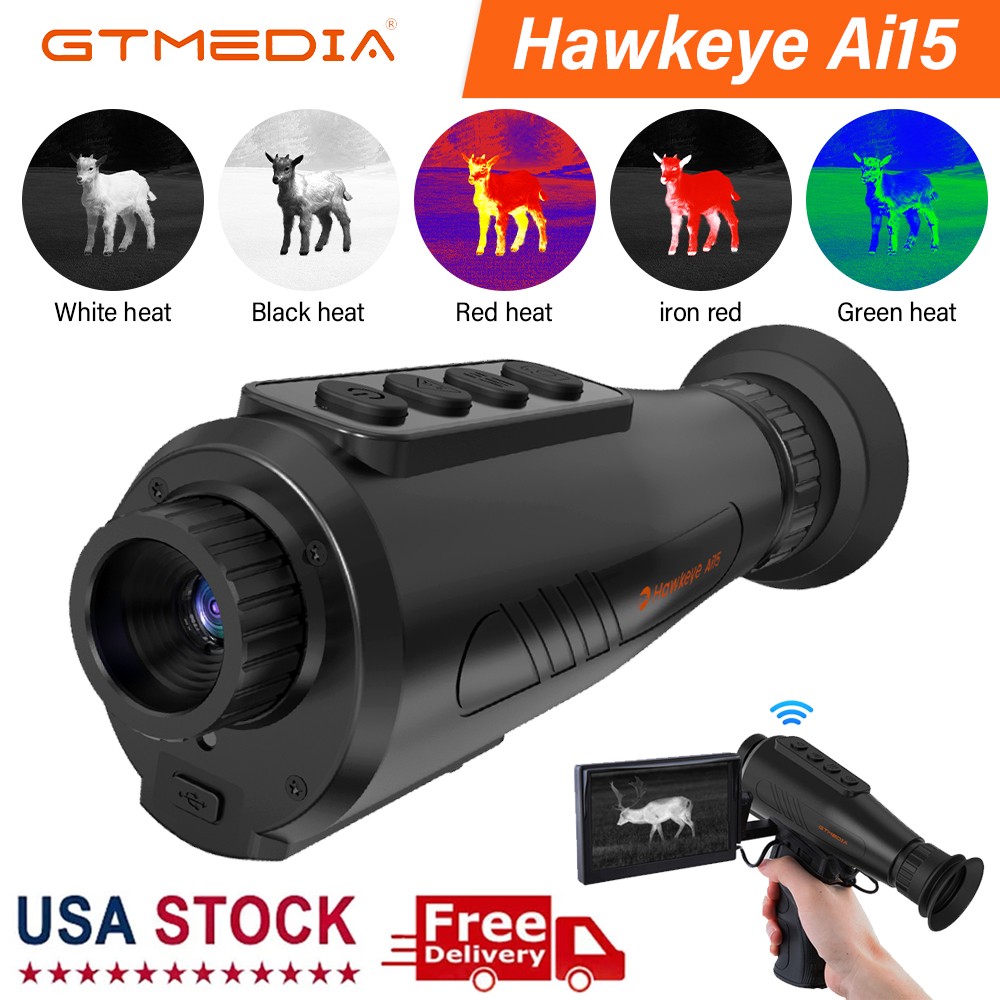 Thermal Imaging Monocular Ai Resolution 384 x 288 15mm 60Hz Thermal Night Vision