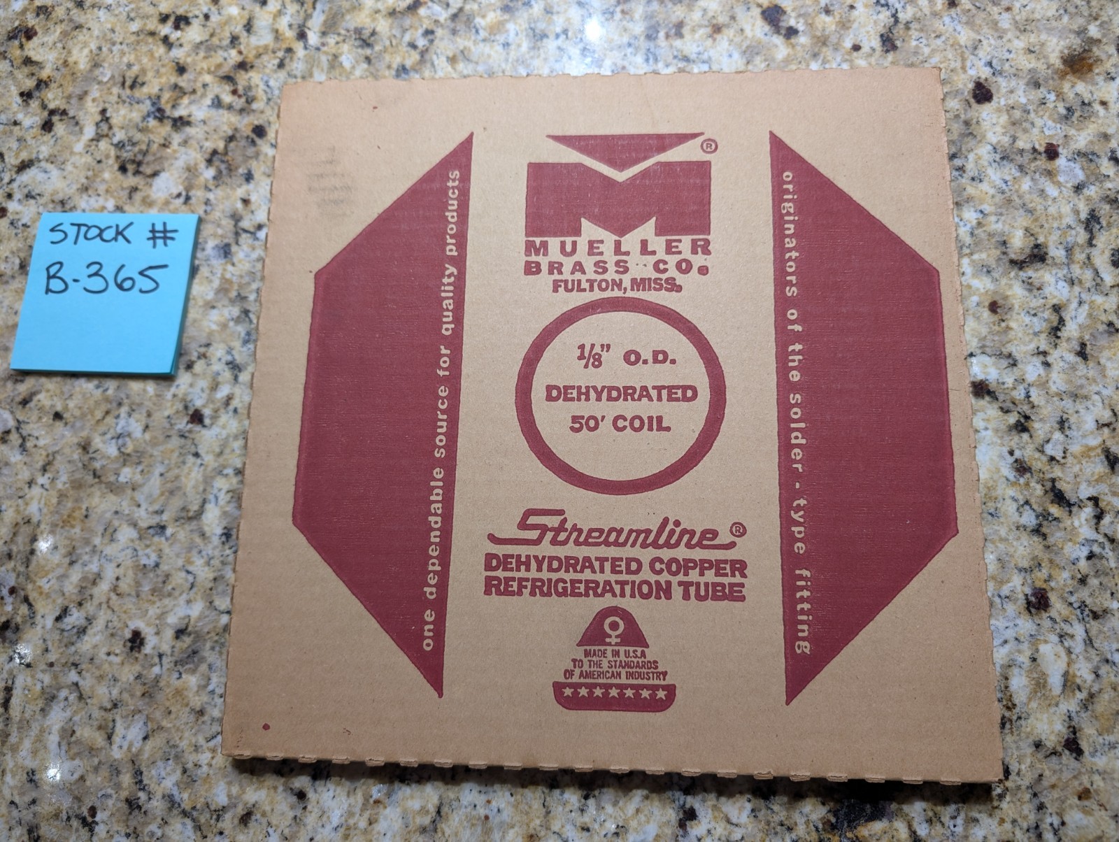 Mueller Streamline 1/8” O.D. x 50' .030 Wall Copper Refrigeration Tubing D-2050