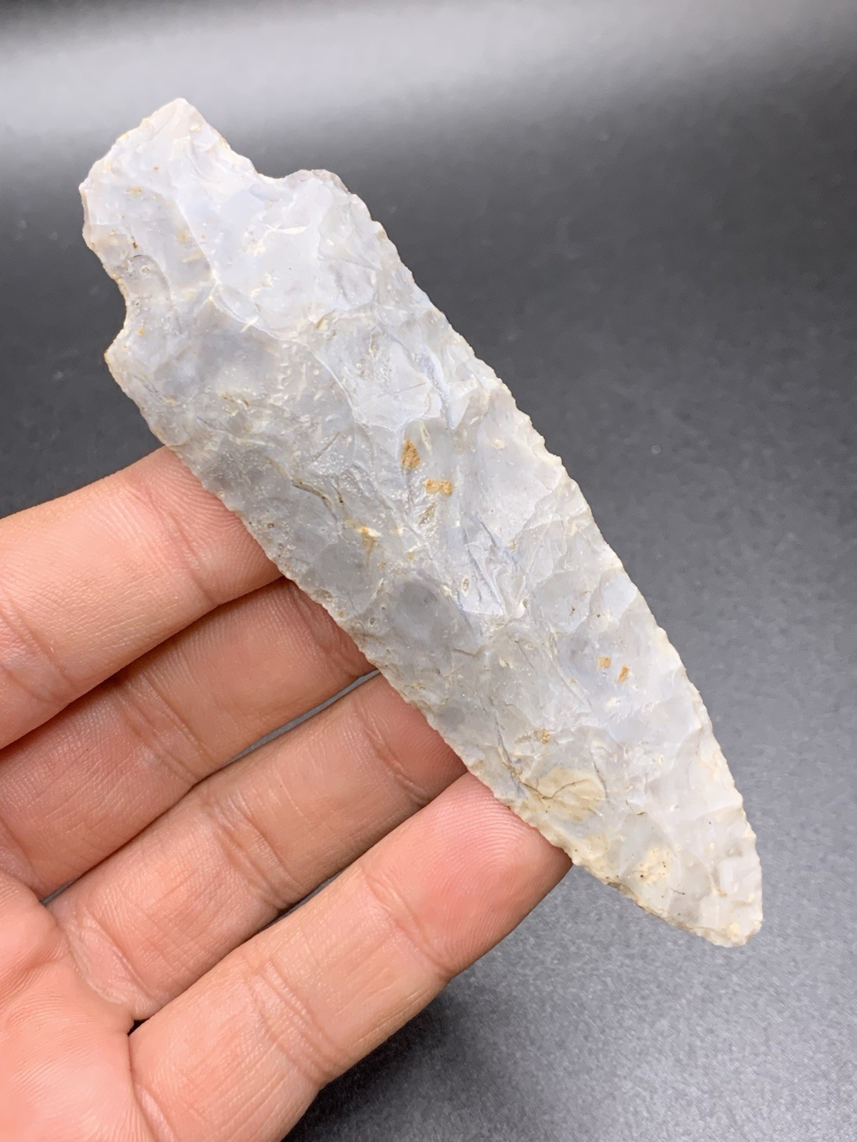 Authentic Heavy Duty Arrowhead From Southern Indiana 4 Inch Hornstone Good Size