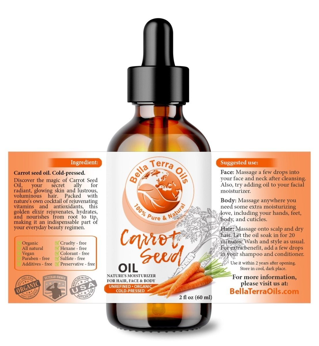 Carrot Seed Oil: Natural, Cold-Pressed, Perfect for Skin Rejuvenation