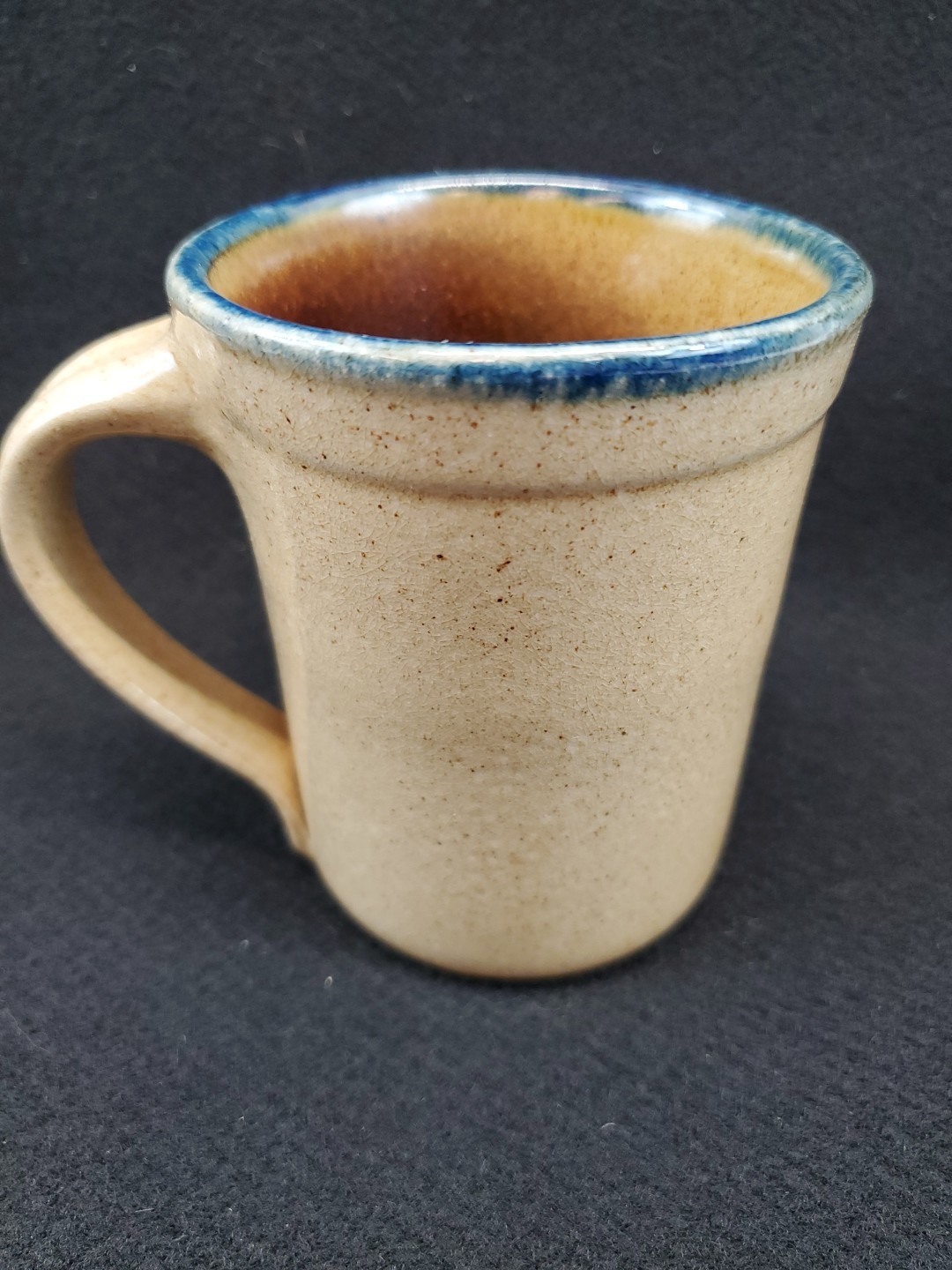 VTG Monroe Salt Works Pottery 4" Bear Tan Stoneware Mug Cabin Northwoods Lodge