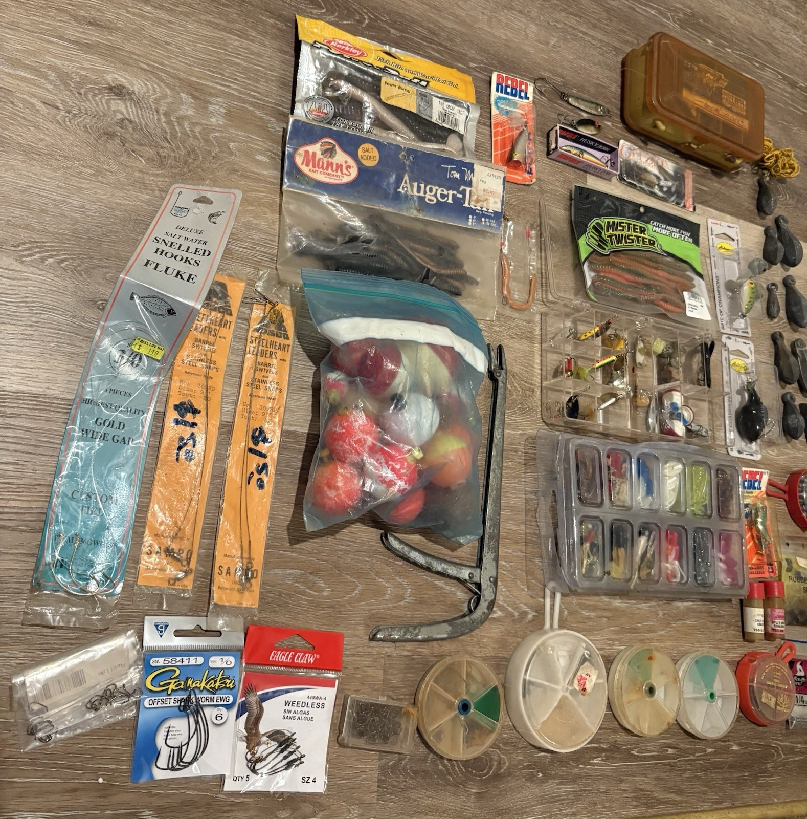 Fishing Bundle: Lures, Sinkers, Hooks, Bobbers, Tackle Box & Misc - Fast Ship!